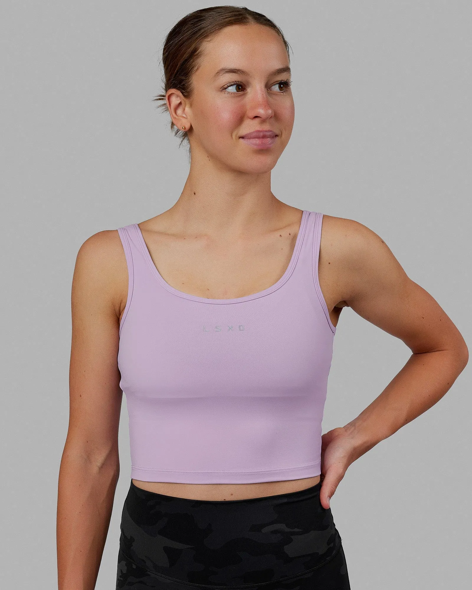 Staple Active Cropped Tank - Pale Lilac sold by LSKD product image thumbnail 2
