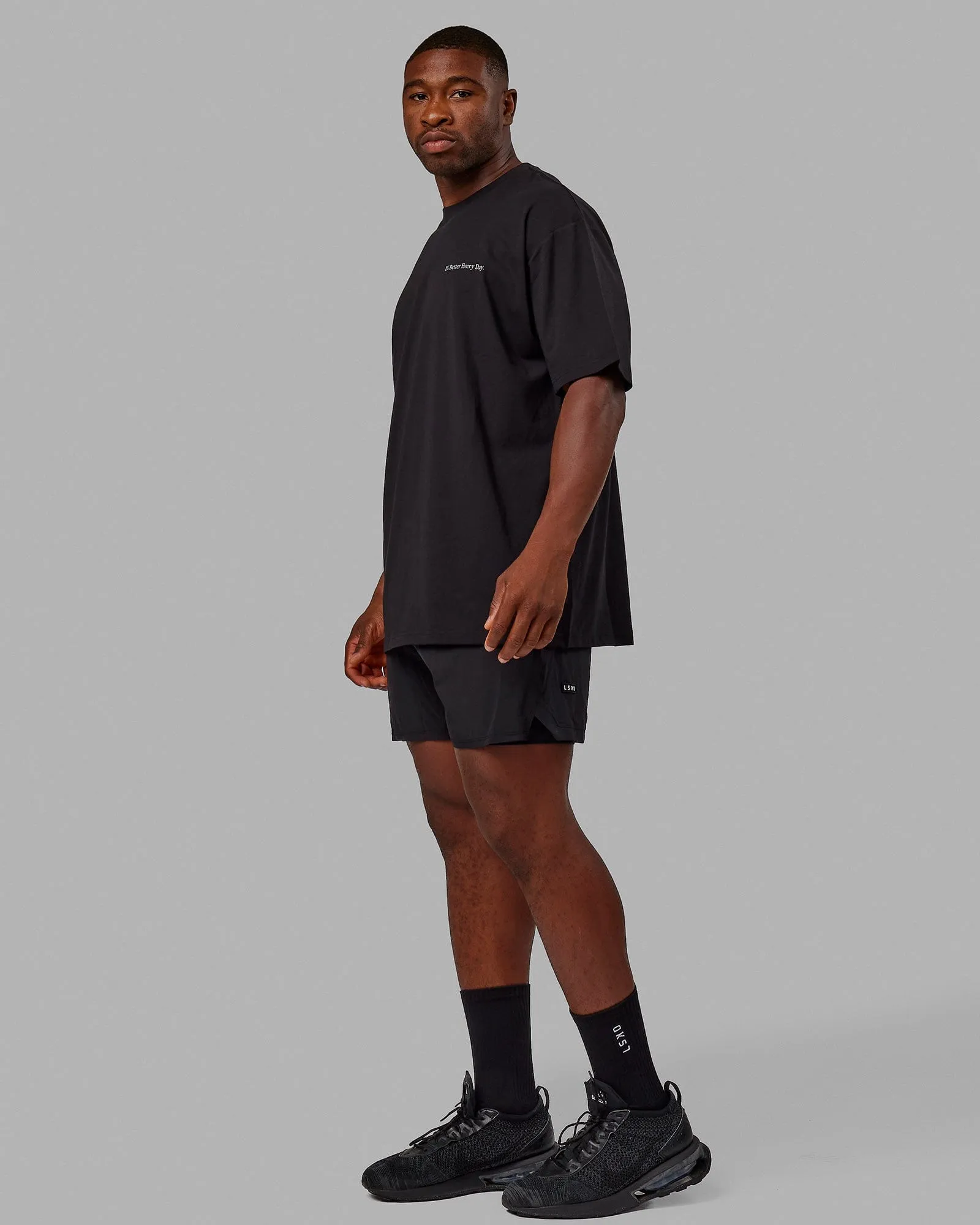 Unisex Better Every Day FLXCotton Tee Oversize - Black-Ultimate Grey sold by LSKD product image thumbnail 3