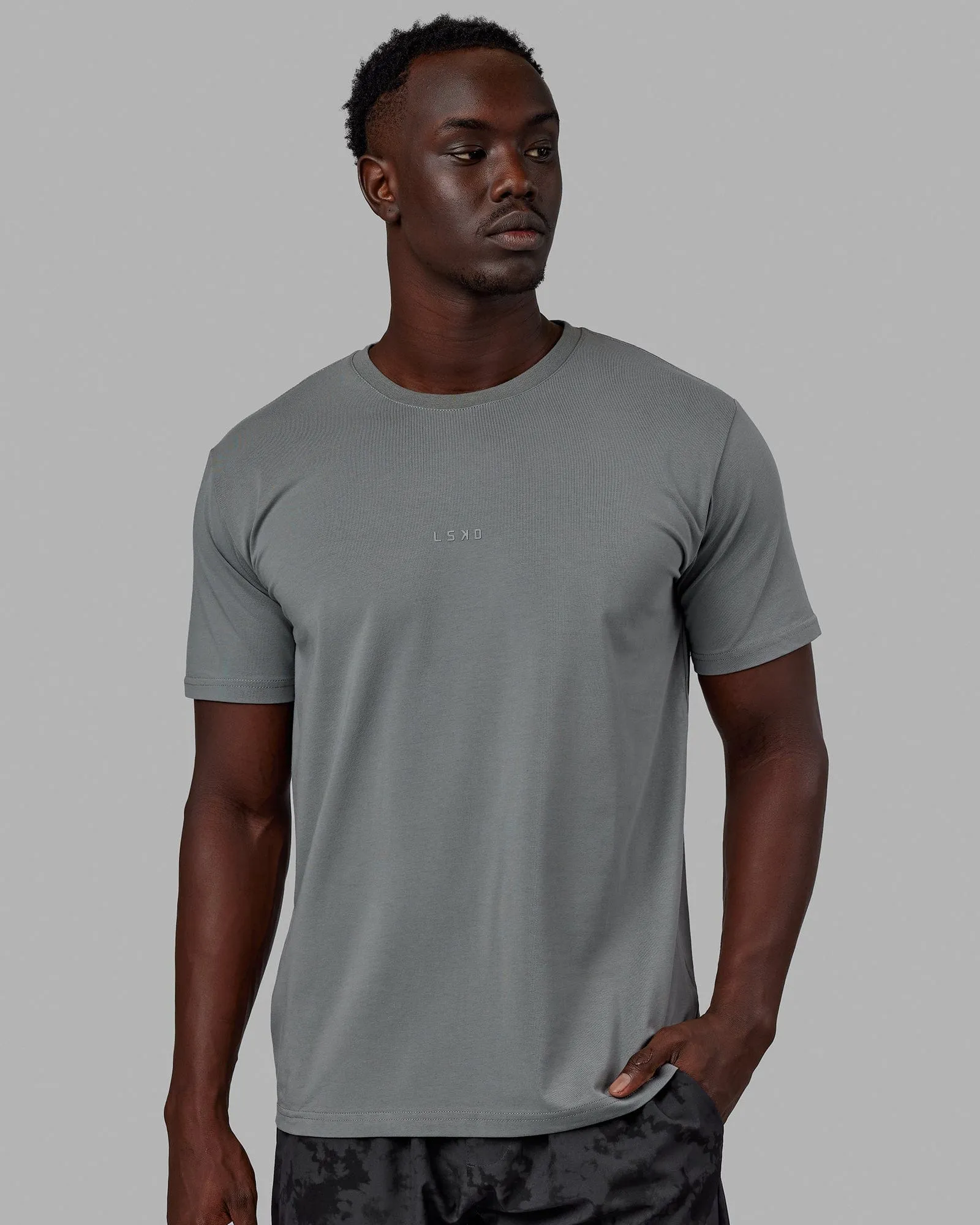 Base FLXCotton Tee - Graphite sold by LSKD product image thumbnail 2