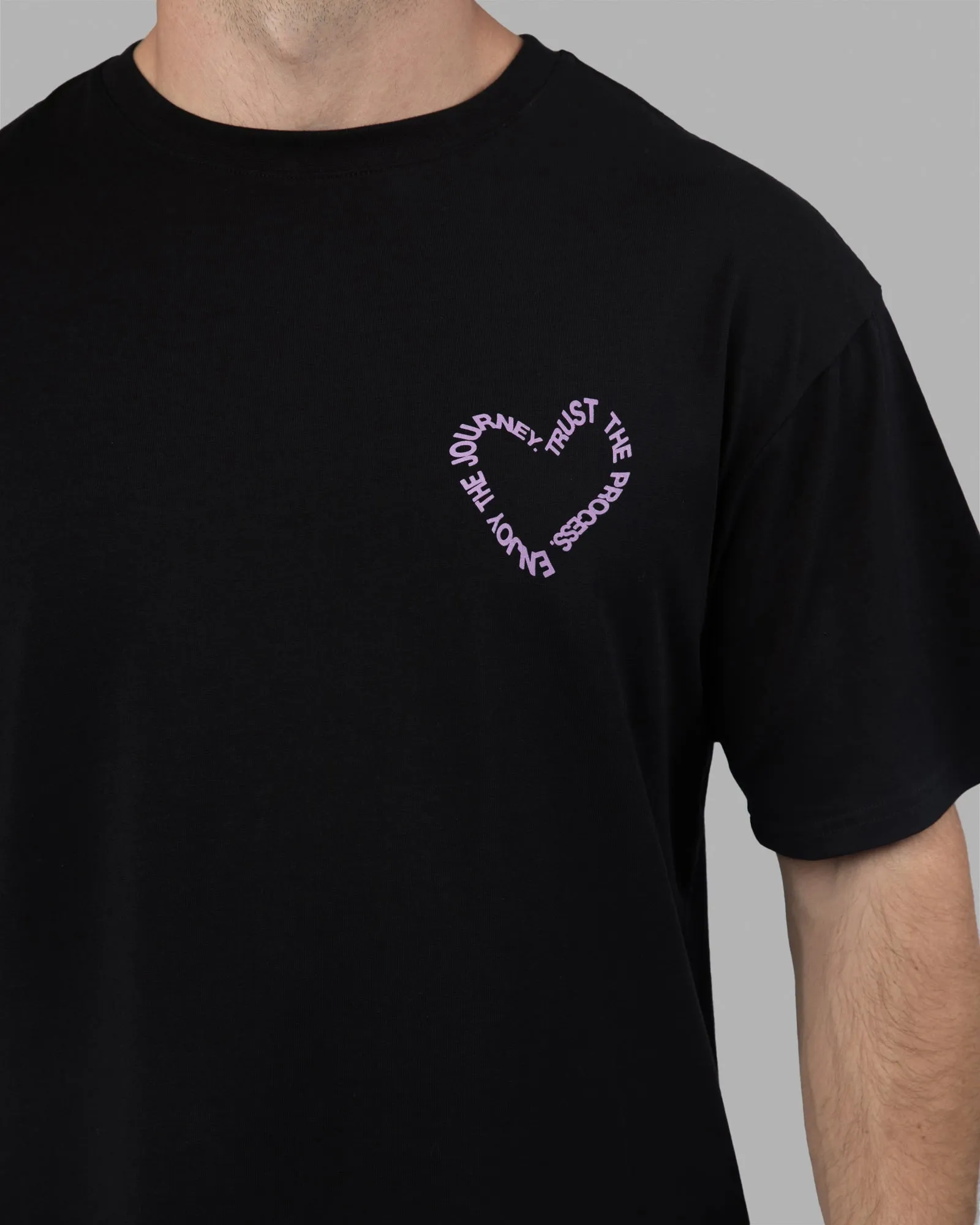 Unisex Love The Process FLXCotton Tee Oversize - Black-Light Violet sold by LSKD product image thumbnail 5