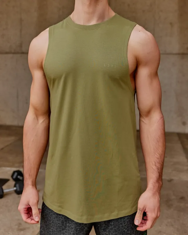 Deluxe PimaFLX Tank - Moss Stone sold by LSKD