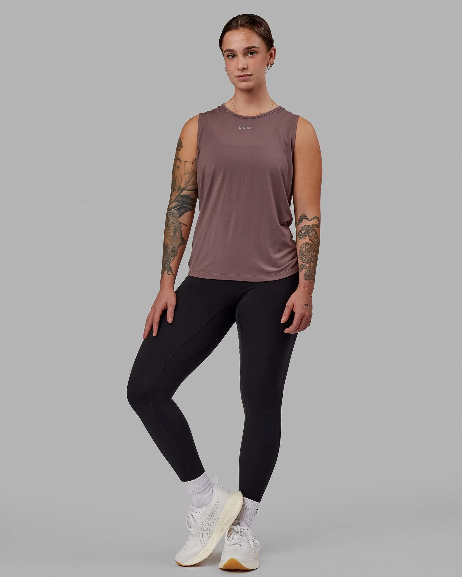 Swivel Open Back Tank - Peppercorn sold by LSKD product image thumbnail 3