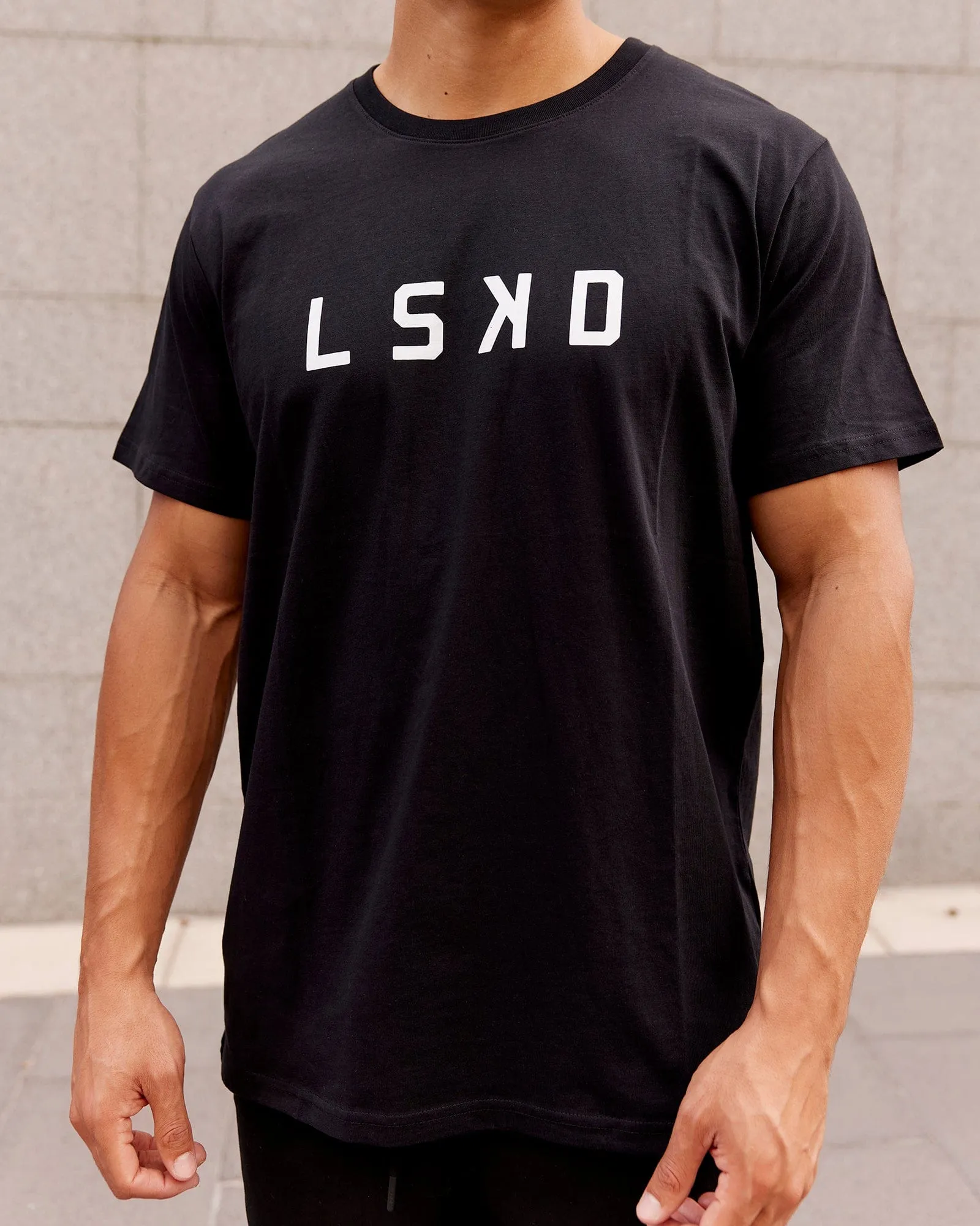 Structure Tee - Black-White sold by LSKD product image thumbnail 5