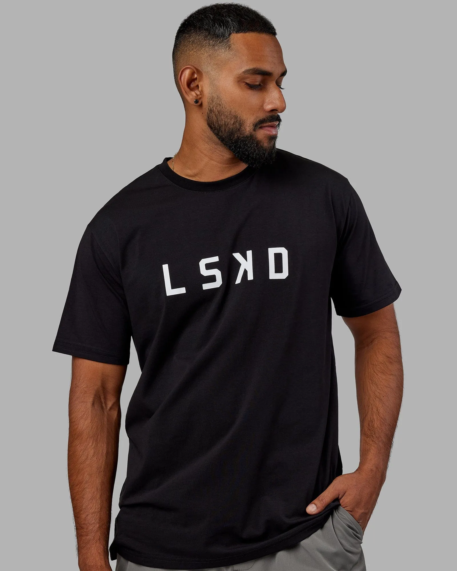 Structure Tee - Black-White sold by LSKD product image thumbnail 2