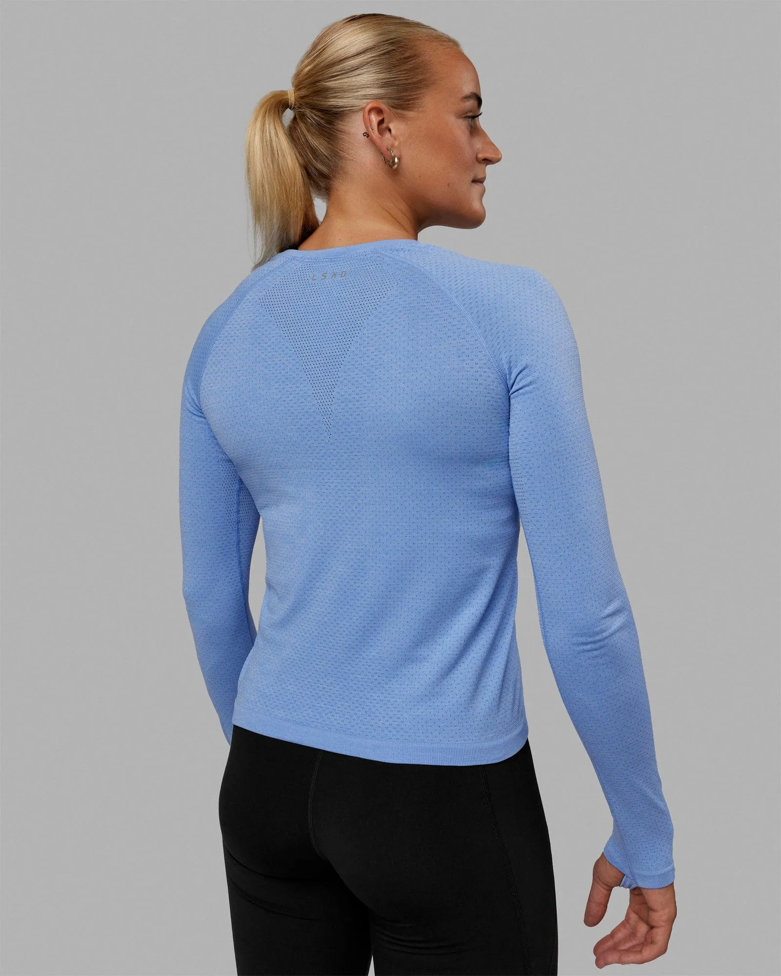 AeroFLX+ Seamless Long Sleeve Tee - Cornflower Blue Marl sold by LSKD product image thumbnail 4