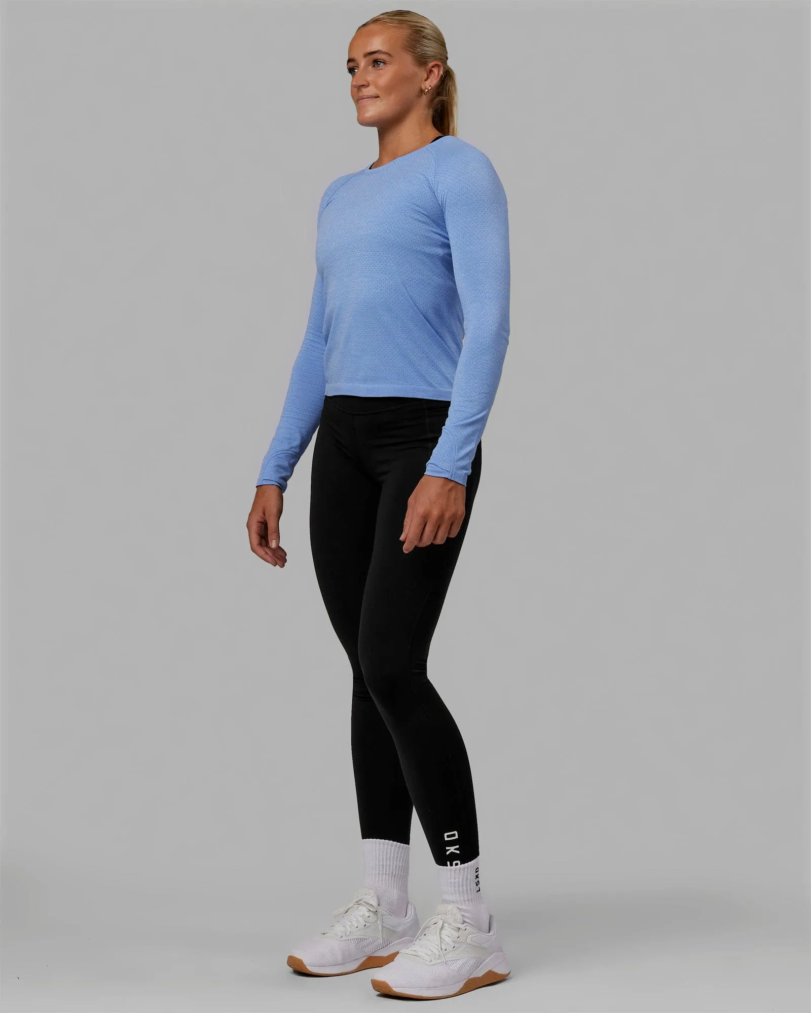 AeroFLX+ Seamless Long Sleeve Tee - Cornflower Blue Marl sold by LSKD product image thumbnail 5