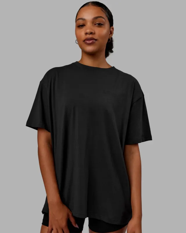 E.T.J FLXCotton Oversized Tee - Phantom-Black sold by LSKD