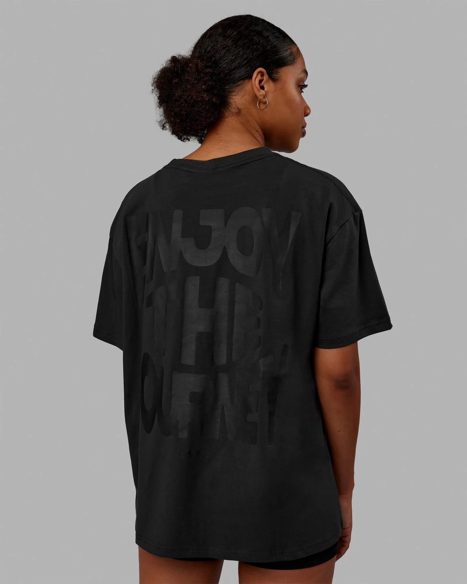 E.T.J FLXCotton Oversized Tee - Phantom-Black sold by LSKD product image thumbnail 2