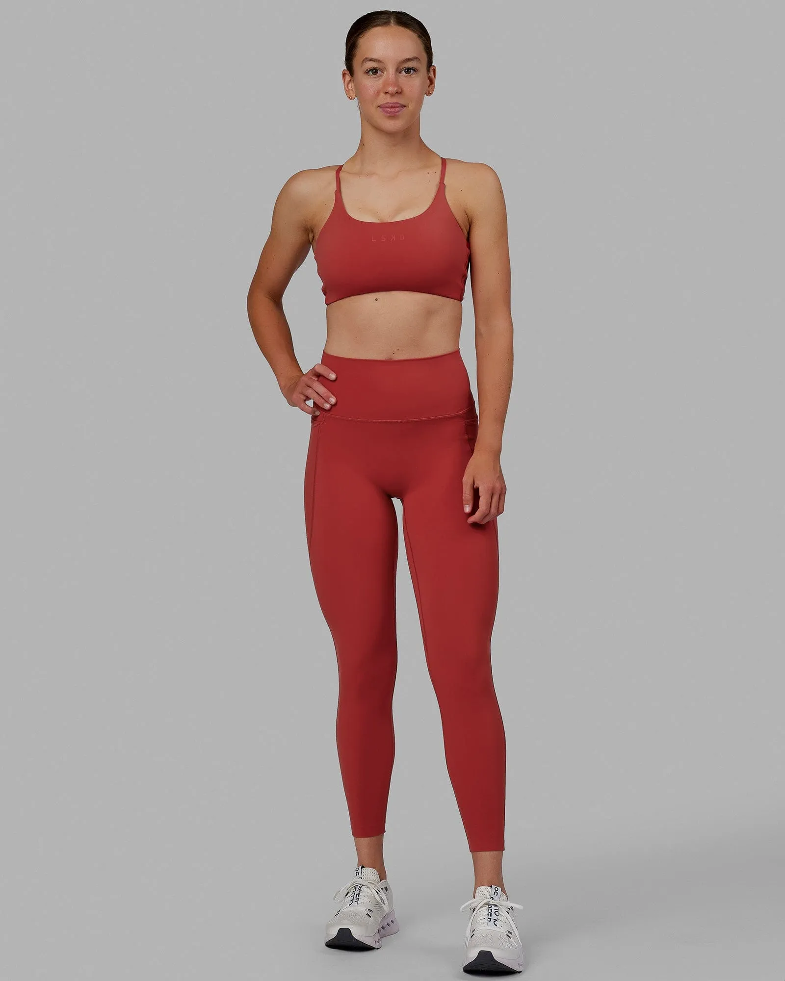 Elixir 7/8 Length Tights With Pockets - Cardinal sold by LSKD product image thumbnail 2