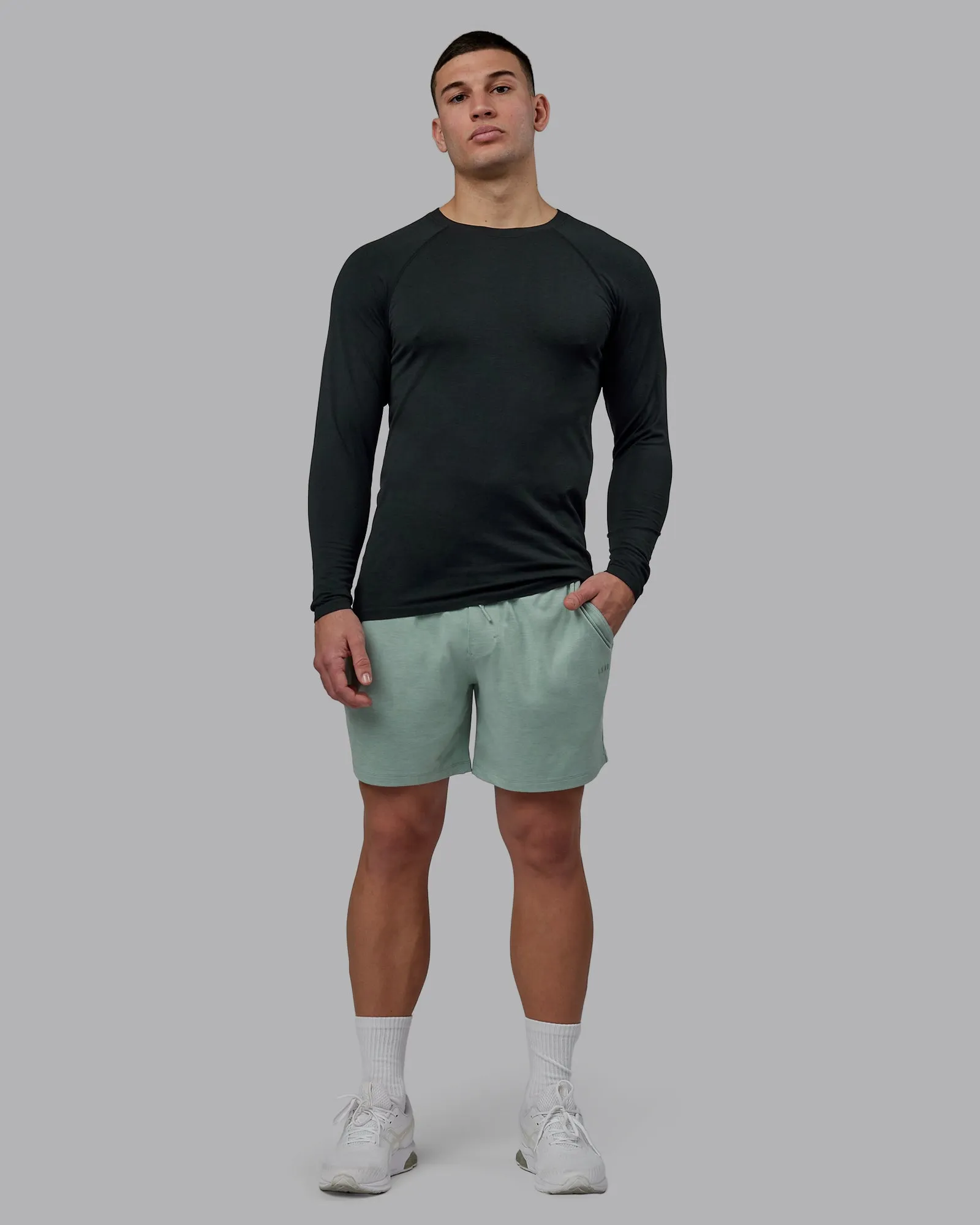 Restore CloudFLX Short - Iceberg Green Marl sold by LSKD product image thumbnail 3