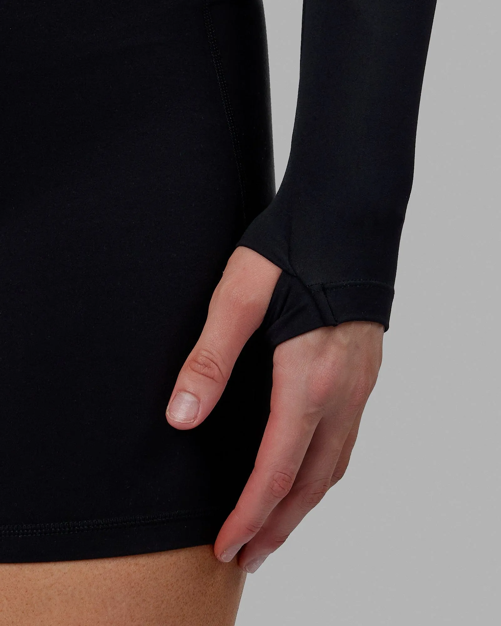 Staple Long Sleeve Cropped Tee - Black sold by LSKD product image thumbnail 3