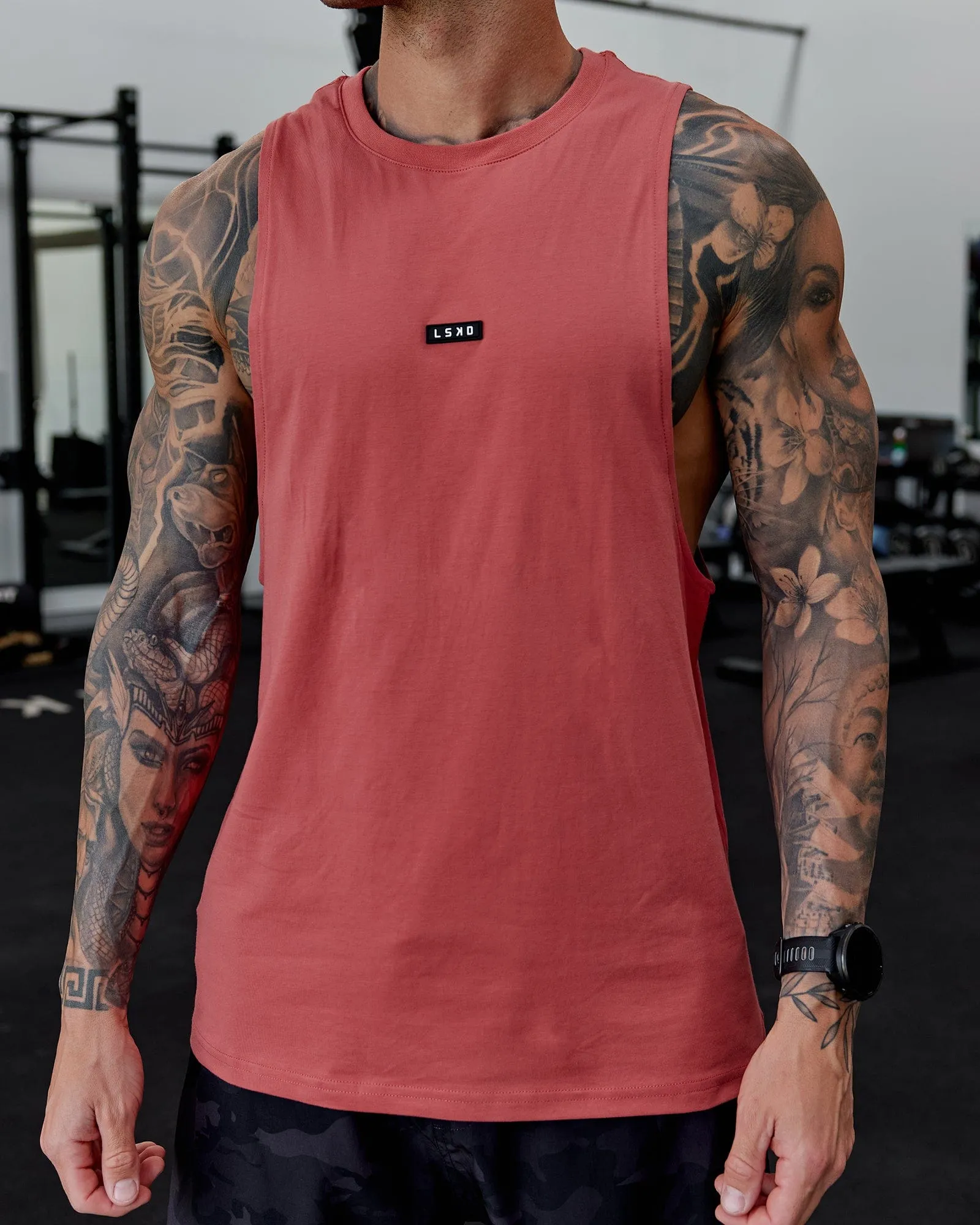 Fundamental FLXCotton Drop Arm Tank - Mineral Red sold by LSKD