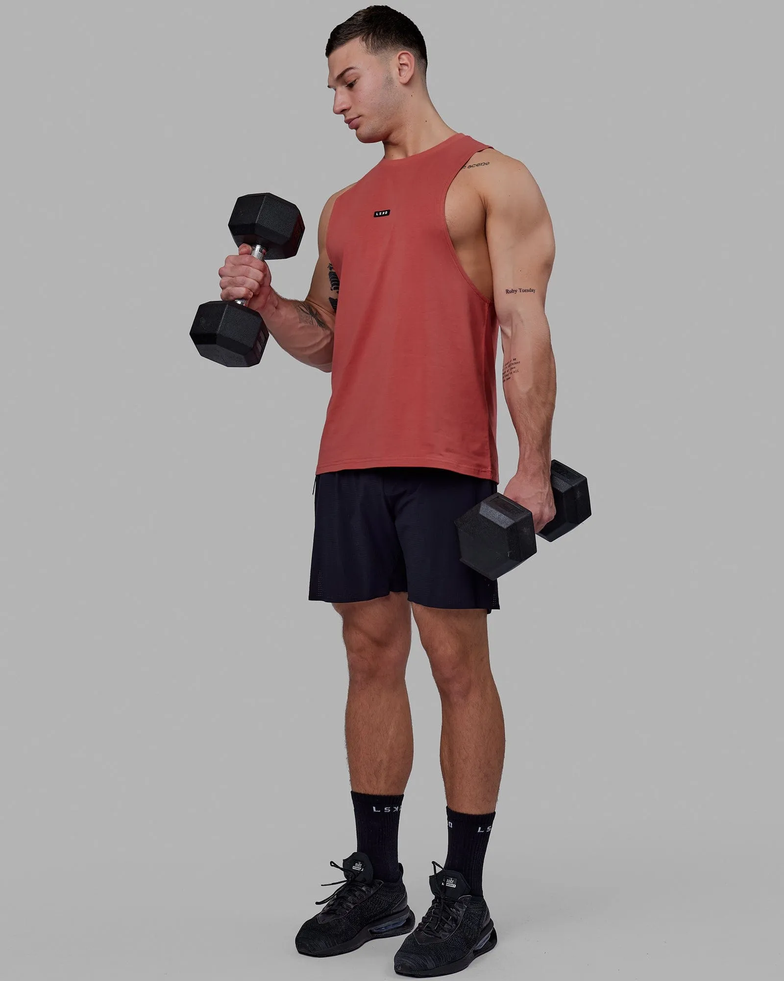 Fundamental FLXCotton Drop Arm Tank - Mineral Red sold by LSKD product image thumbnail 2