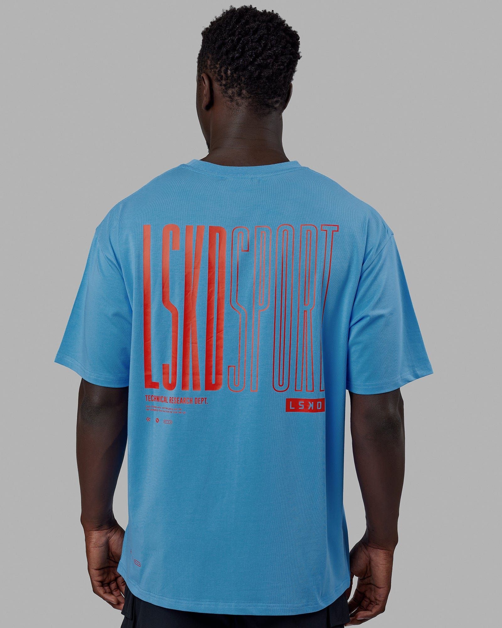 Unisex Stretch It FLXCotton Tee Oversize - Azure Blue sold by LSKD product image thumbnail 4