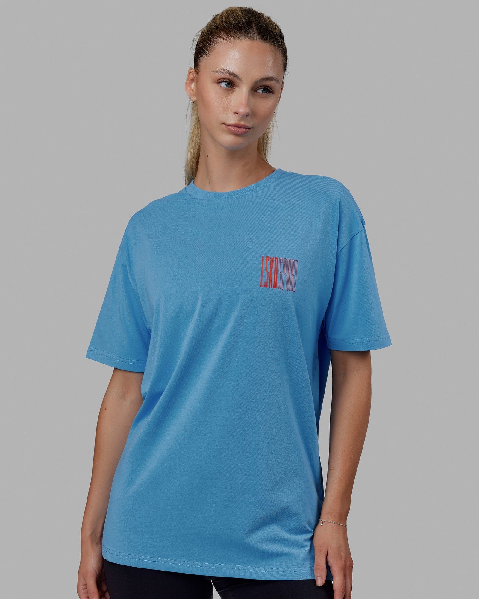 Unisex Stretch It FLXCotton Tee Oversize - Azure Blue sold by LSKD product image thumbnail 5