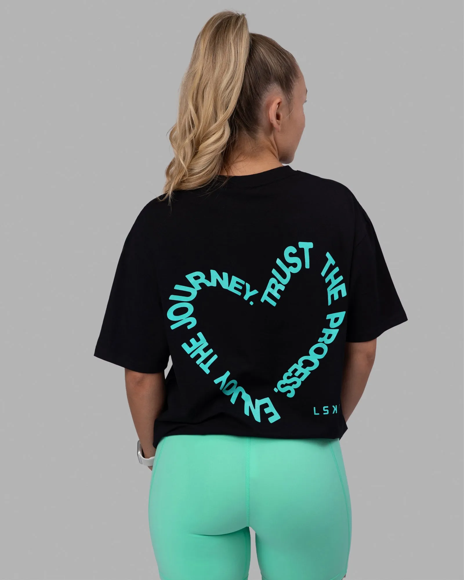 Unisex Love The Process FLXCotton Tee Oversize - Black-Cockatoo sold by LSKD product image thumbnail 2