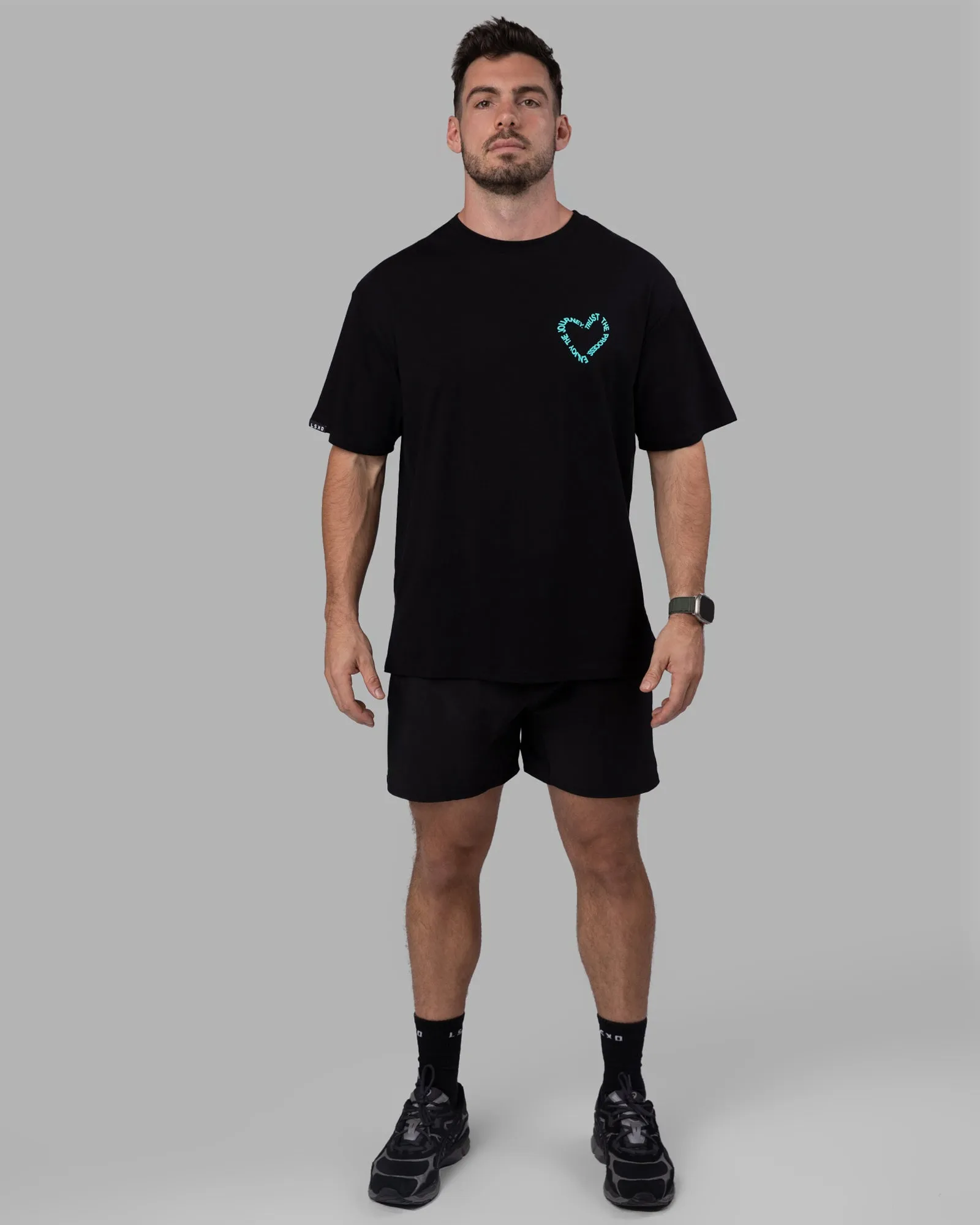 Unisex Love The Process FLXCotton Tee Oversize - Black-Cockatoo sold by LSKD product image thumbnail 3