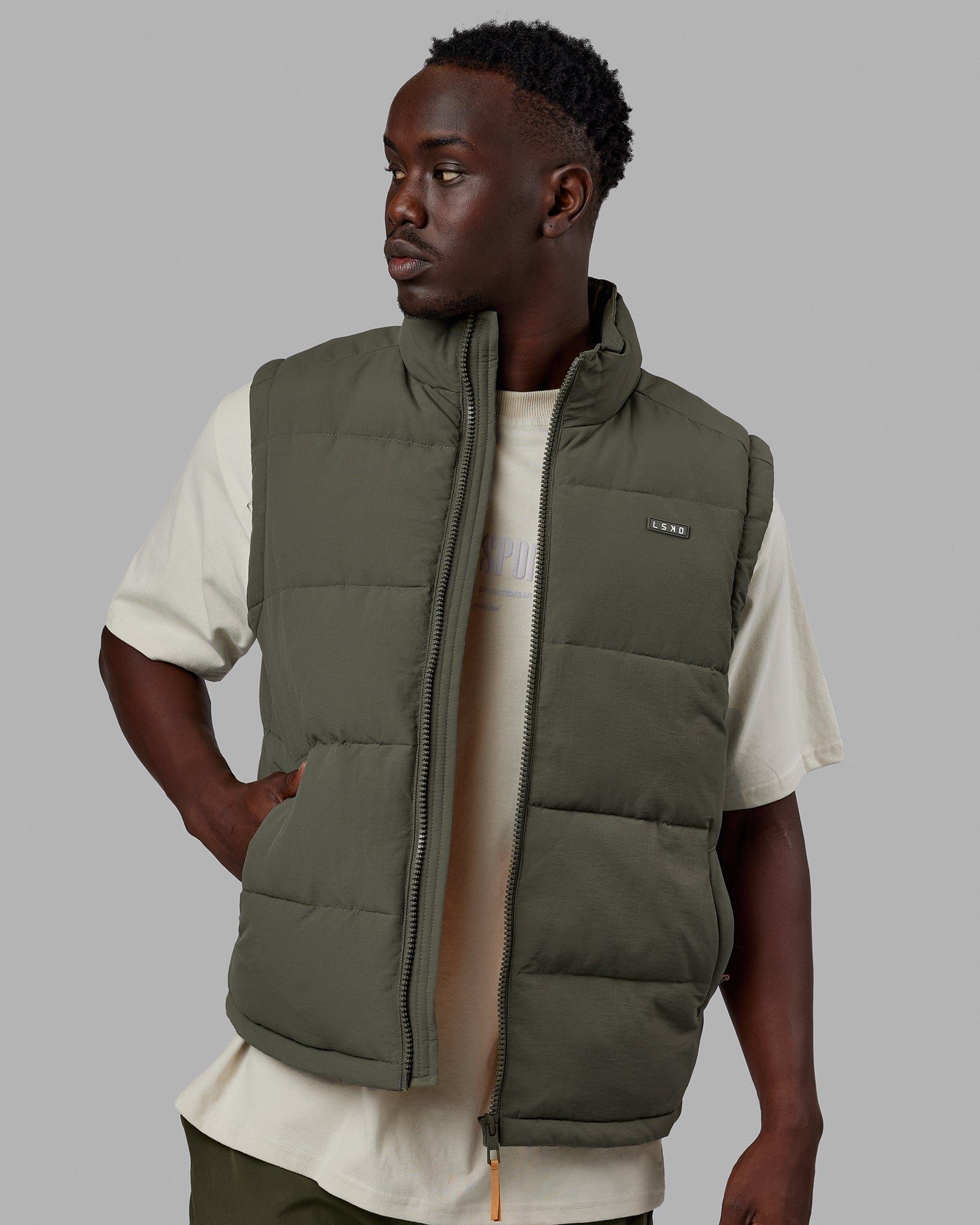 Classic Puffer Vest - Tealeaf sold by LSKD product image thumbnail 3