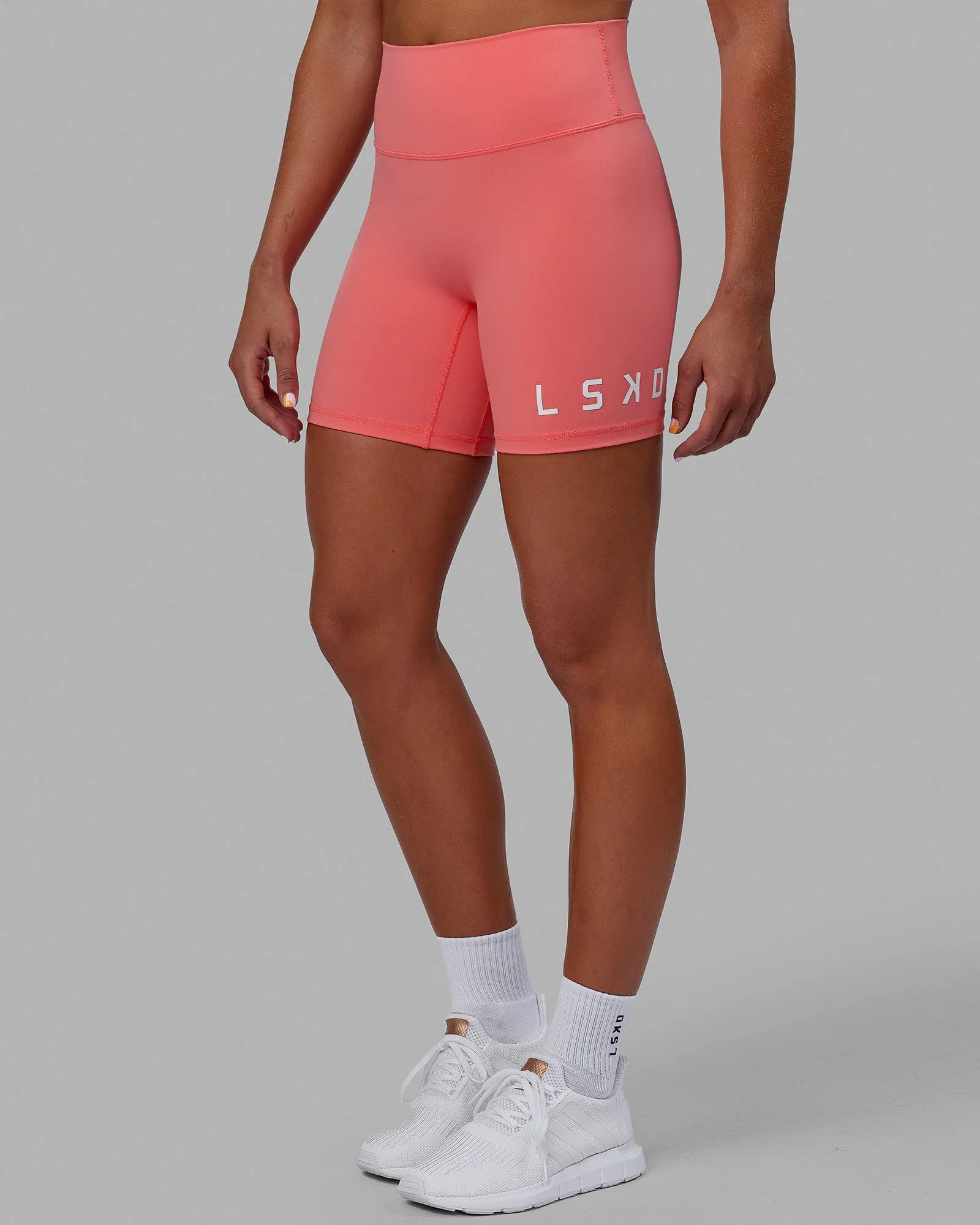 Evolved Mid Short Tights - Coral sold by LSKD product image thumbnail 3