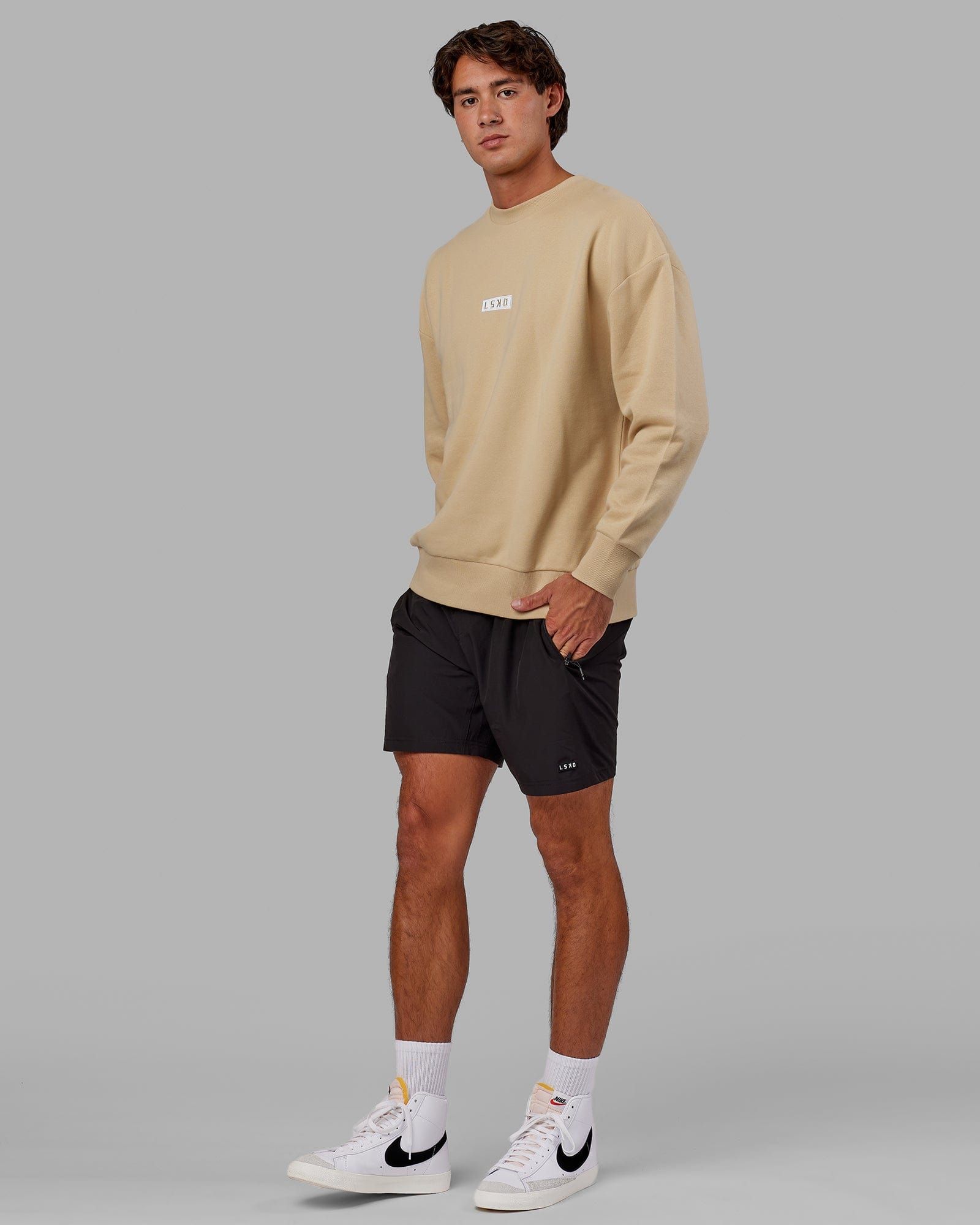 Unisex Cornerstone Sweater Oversize - Pale Khaki sold by LSKD product image thumbnail 4