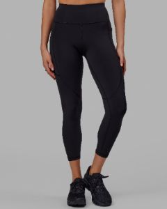 Rep 7/8 Length Tights - Black-Neon Magenta sold by LSKD