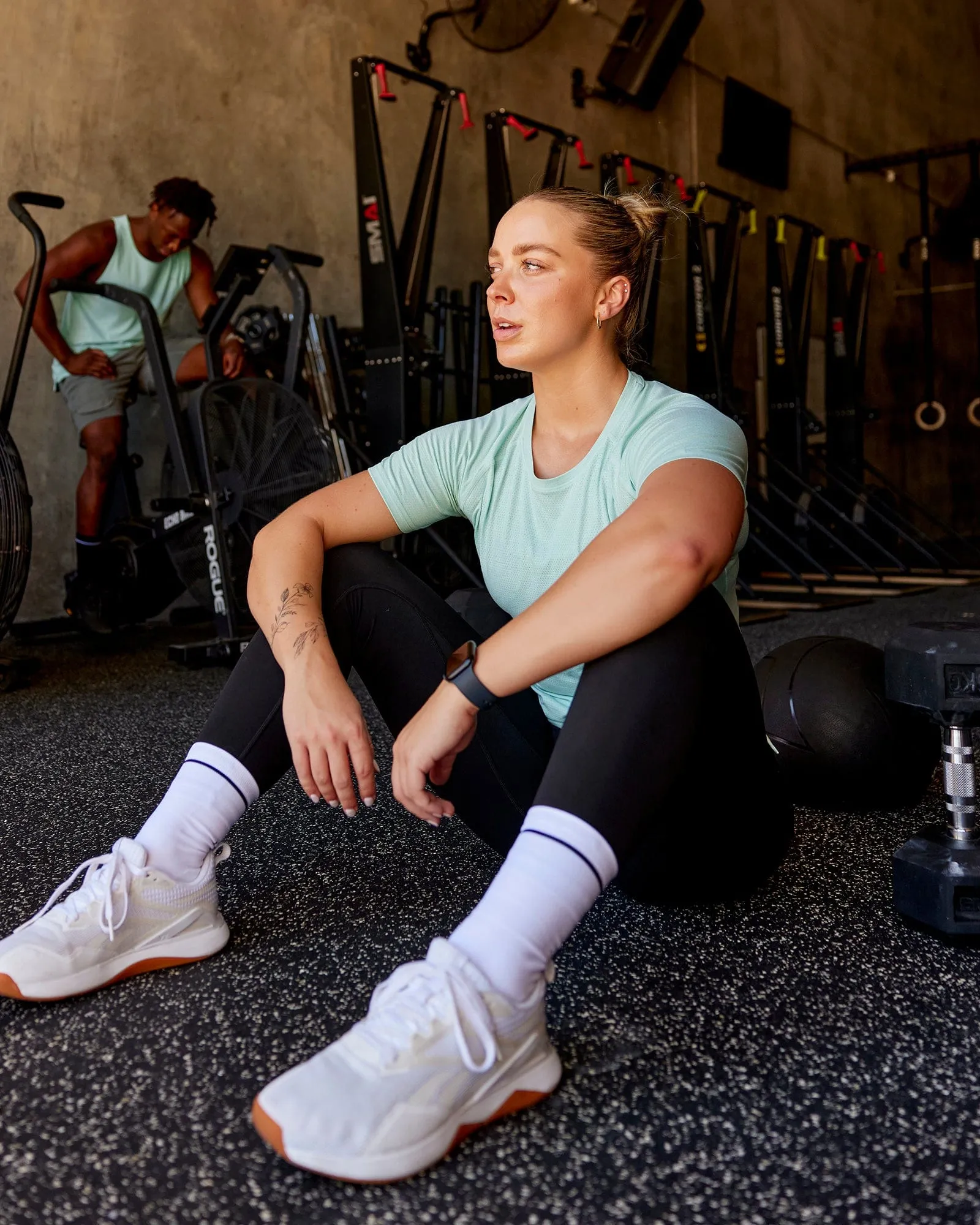 Perform VapourFLX Tee - Pastel Turquoise Marl sold by LSKD product image thumbnail 2