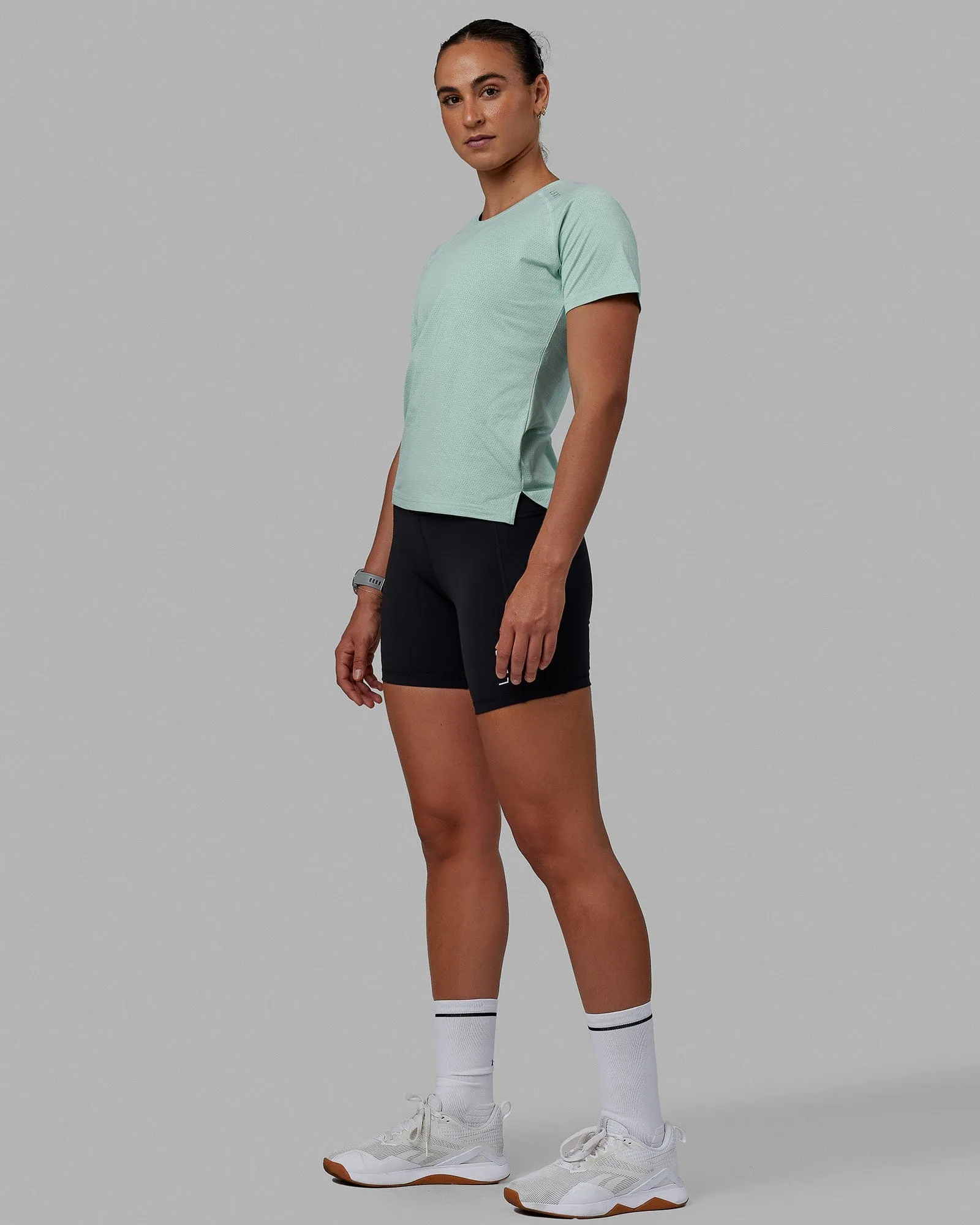 Perform VapourFLX Tee - Pastel Turquoise Marl sold by LSKD product image thumbnail 5