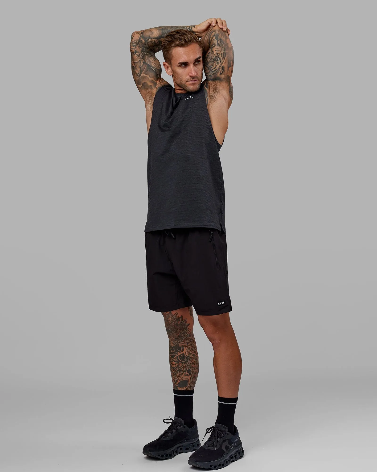 Perform VapourFLX Muscle Tank - Black Marl sold by LSKD product image thumbnail 2