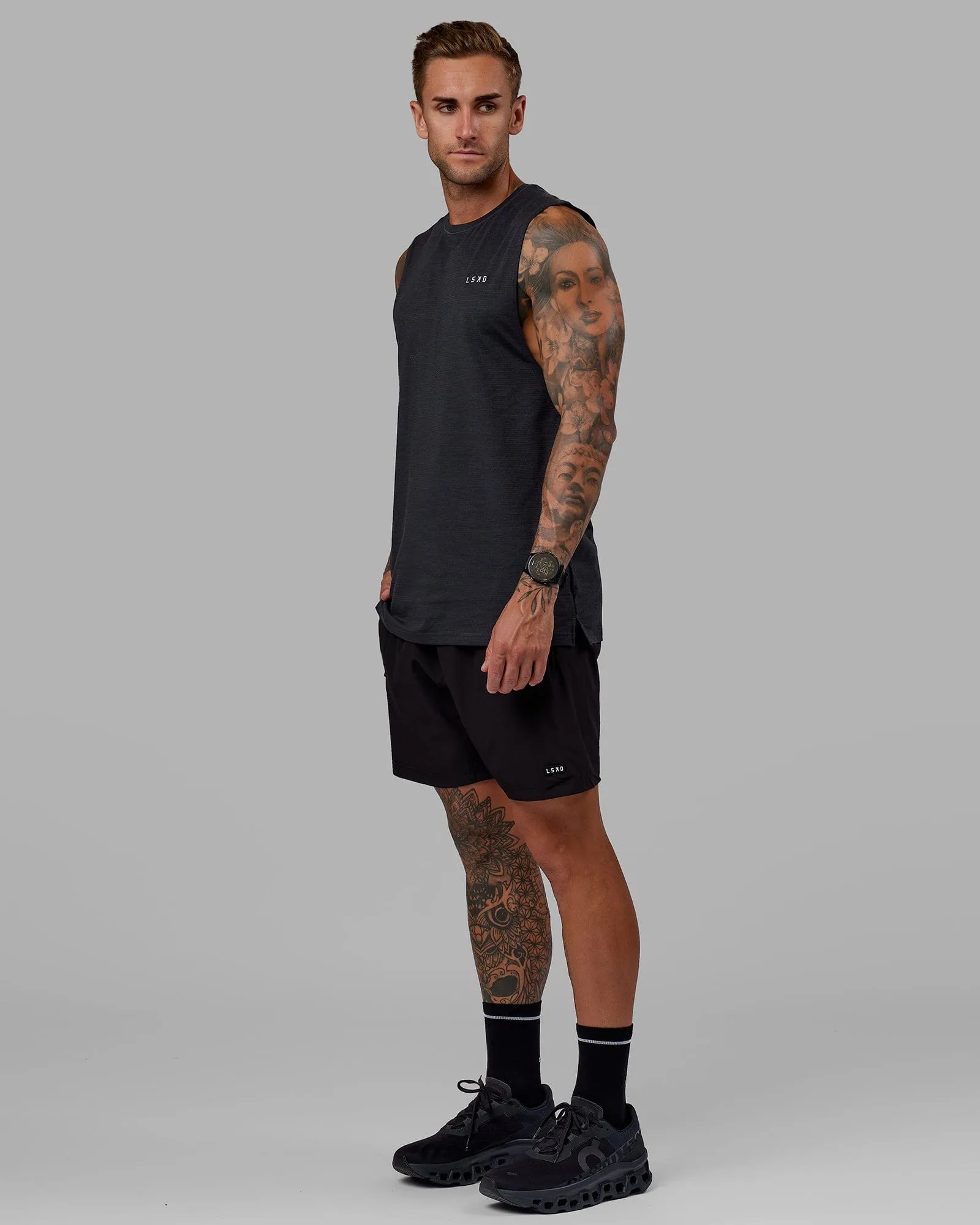 Perform VapourFLX Muscle Tank - Black Marl sold by LSKD product image thumbnail 4