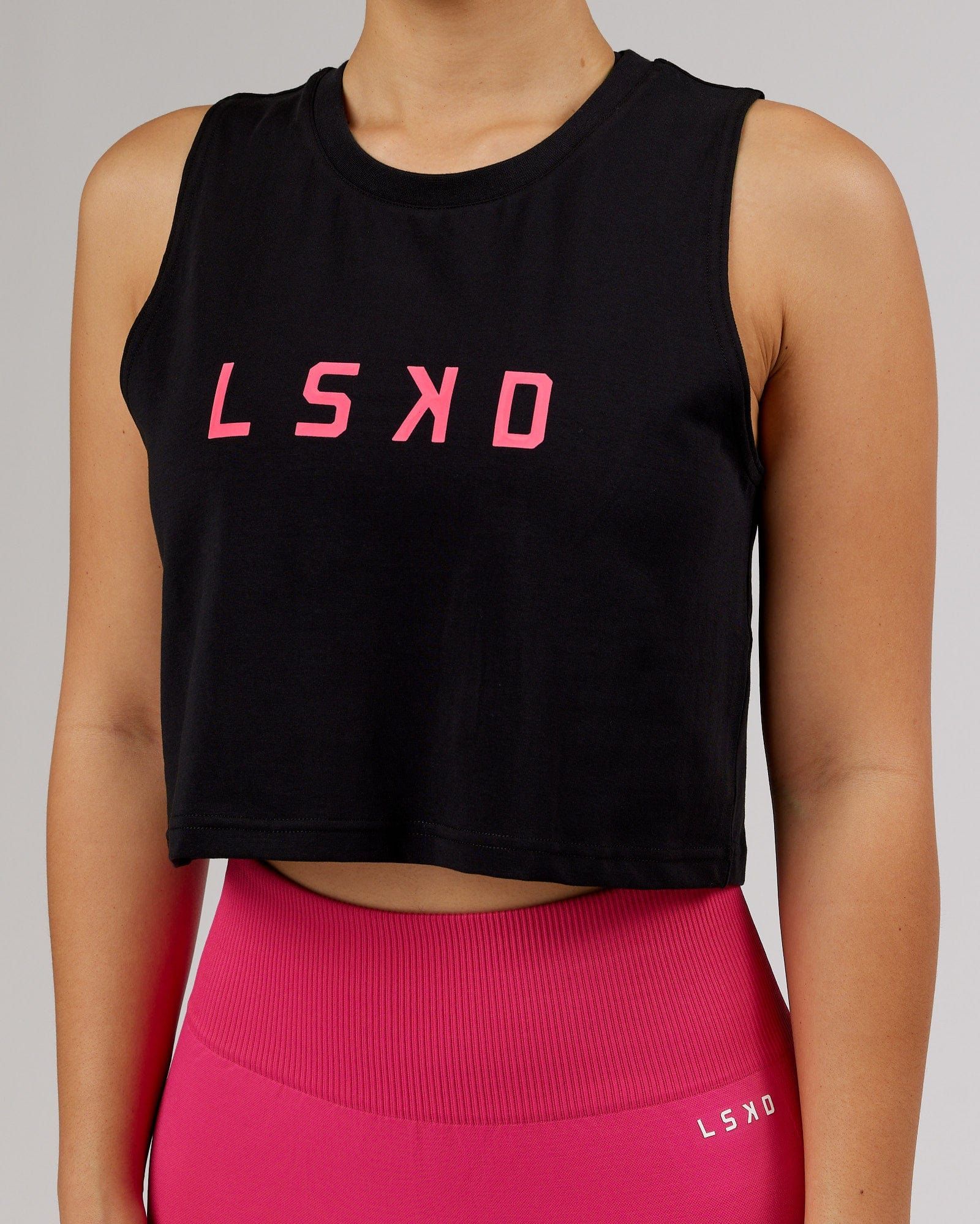 Agile FLXCotton Tank - Black-Boysenberry sold by LSKD product image thumbnail 5