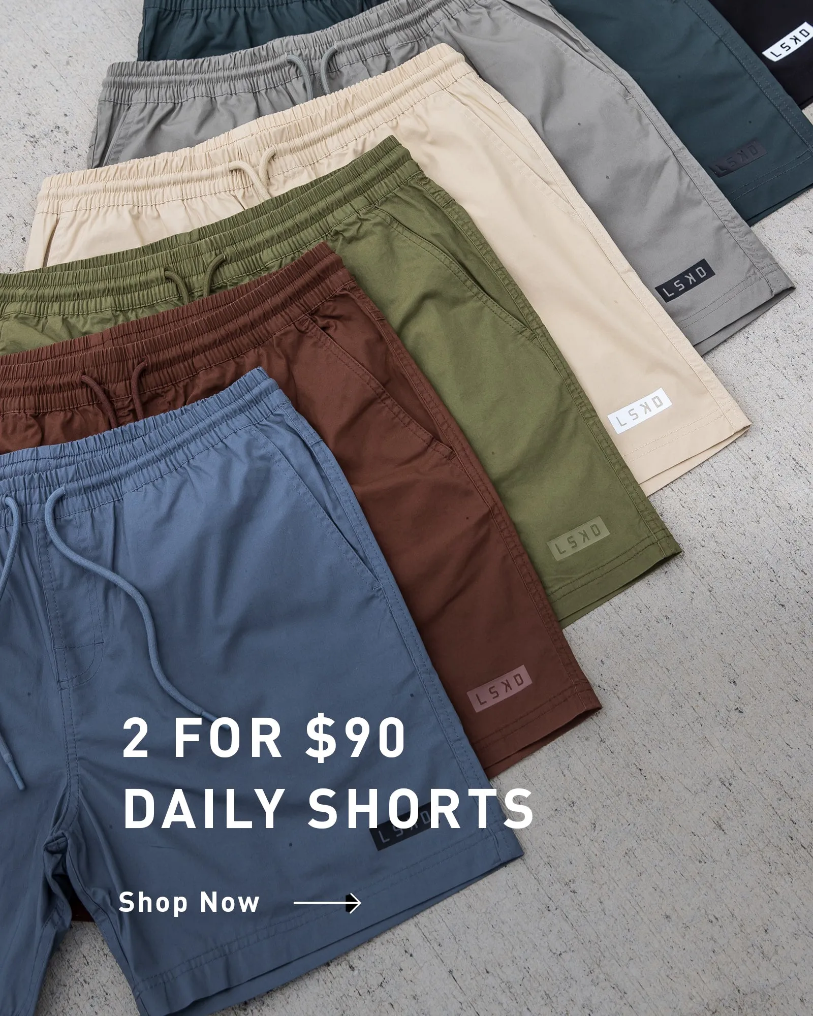 Promo Tile - 2FOR90 Daily Shorts sold by LSKD