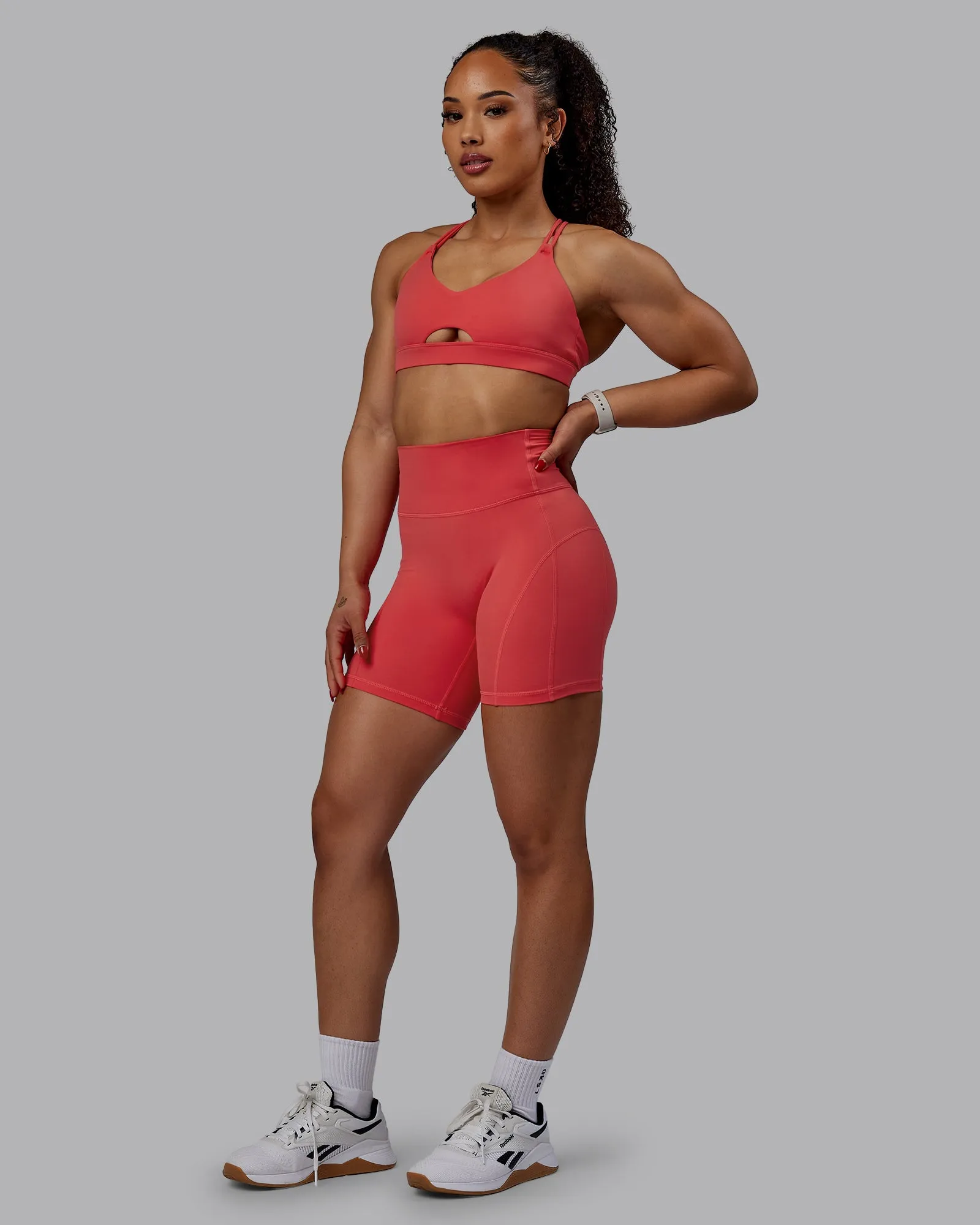 Bend Mid Short Tights - Cayenne sold by LSKD product image thumbnail 3