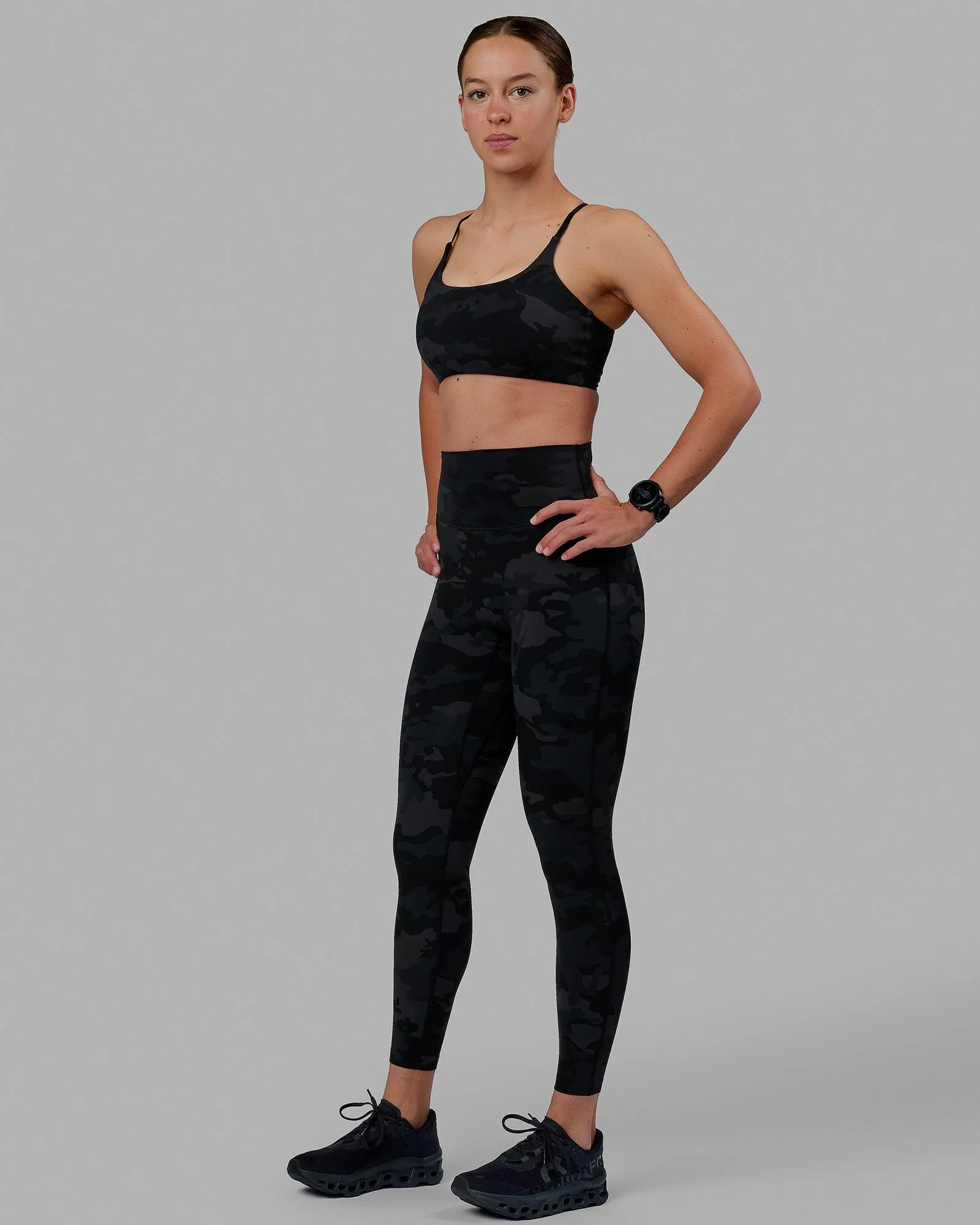 Twist Sports Bra - Black Camo sold by LSKD product image thumbnail 4