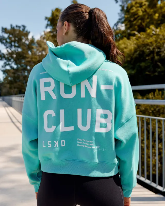 Love The Run Hoodie - Aquatic Awe-White sold by LSKD