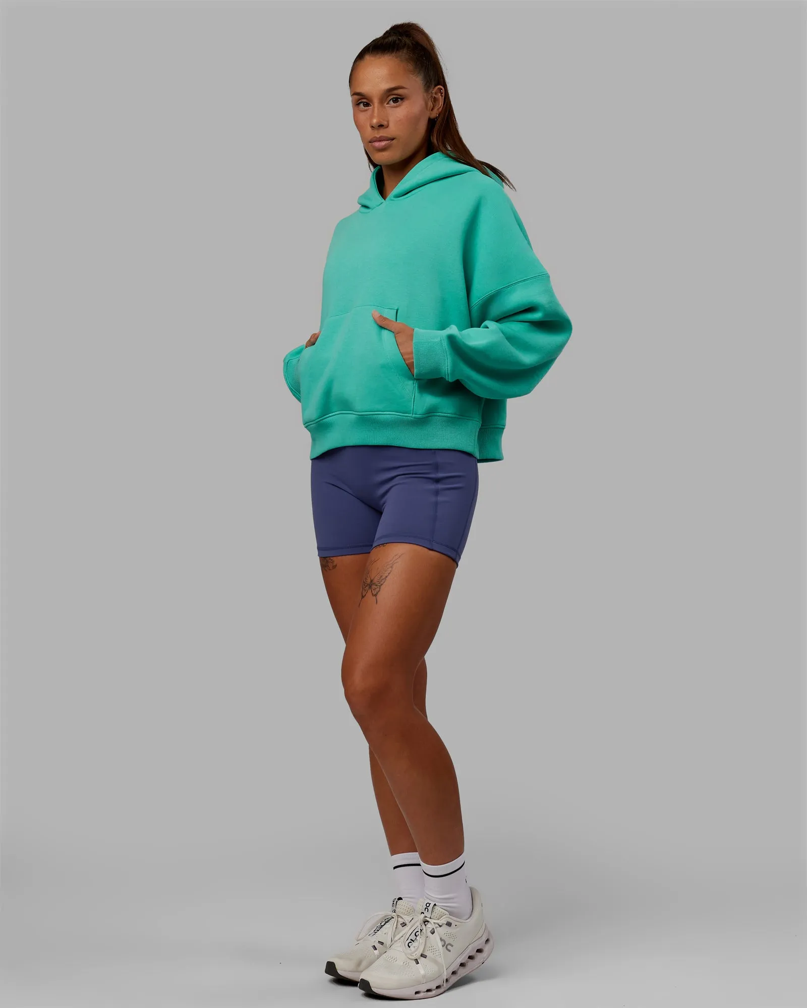 Love The Run Hoodie - Aquatic Awe-White sold by LSKD product image thumbnail 3