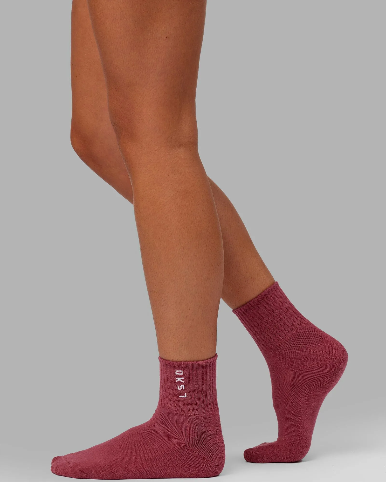 Signal 3 Pack Quarter Socks - Old Rose-Dry Rose-Off White sold by LSKD product image thumbnail 2