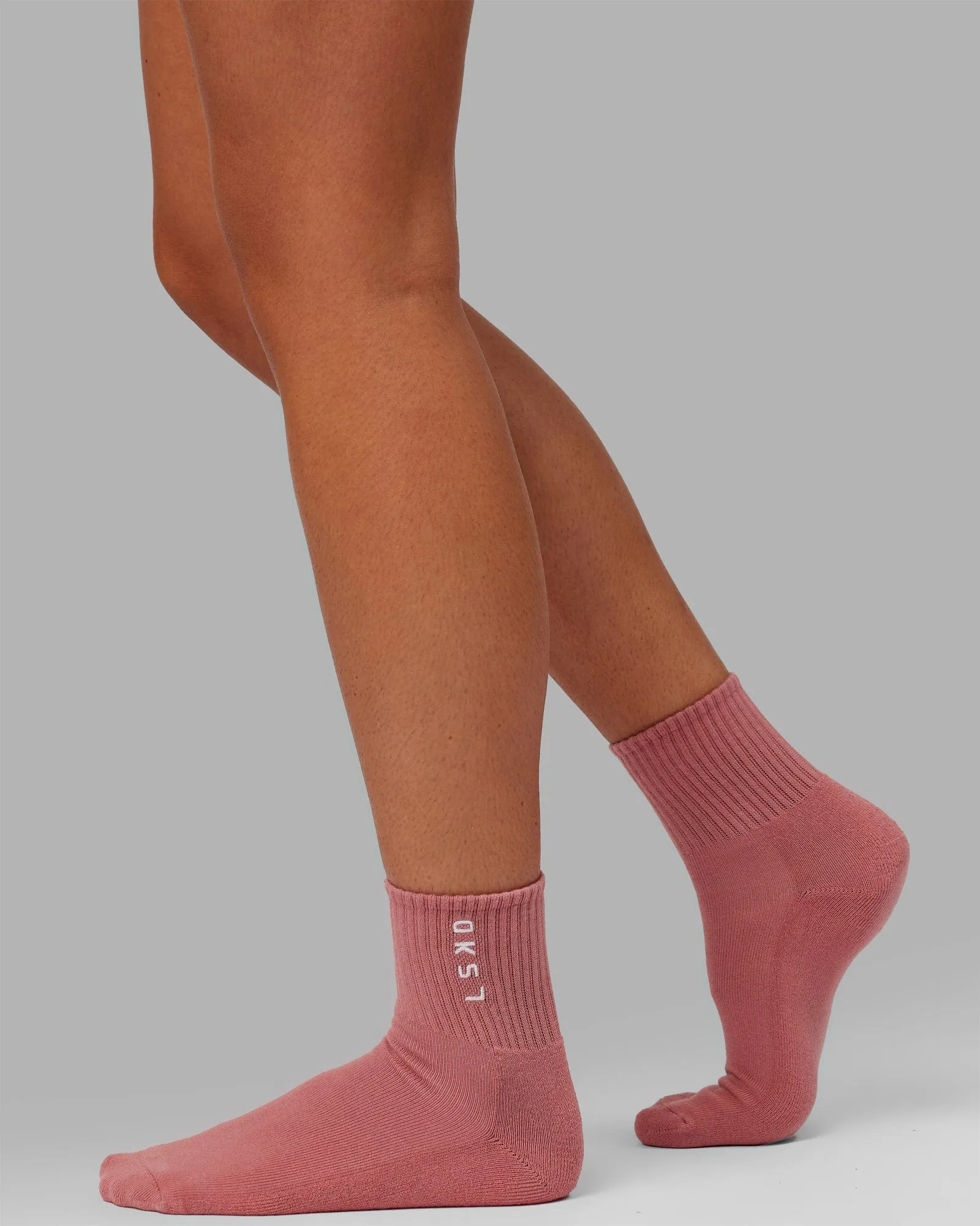 Signal 3 Pack Quarter Socks - Old Rose-Dry Rose-Off White sold by LSKD product image thumbnail 3