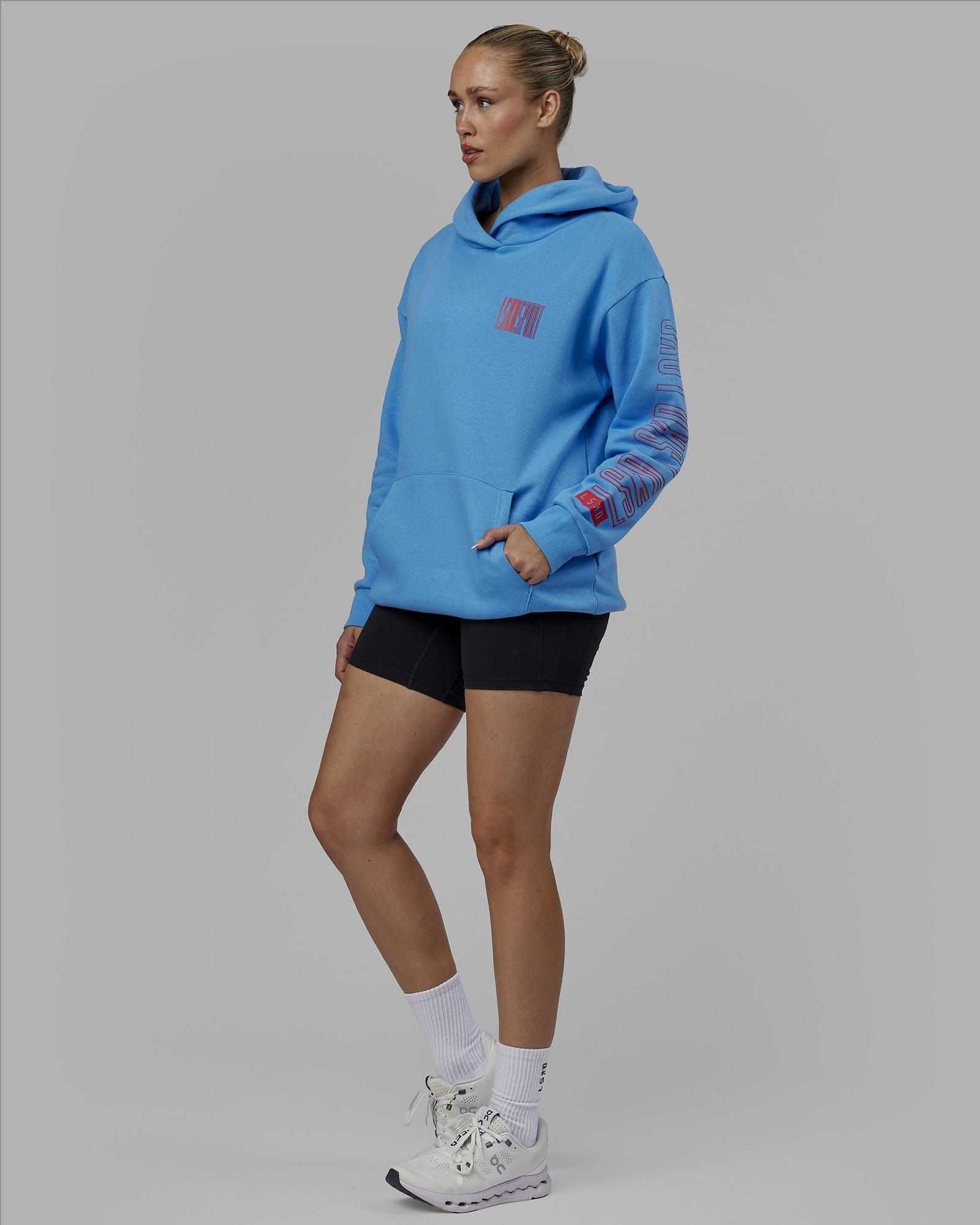 Unisex Stretch It Hoodie Oversize - Azure Blue sold by LSKD product image thumbnail 5