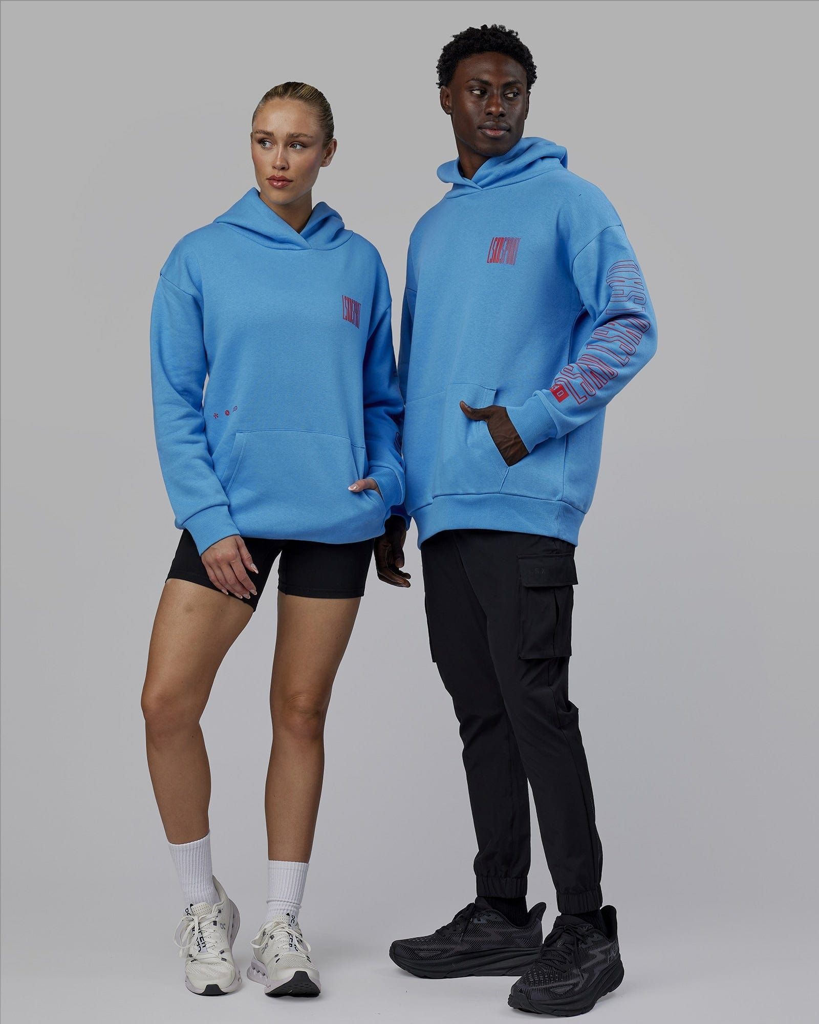 Unisex Stretch It Hoodie Oversize - Azure Blue sold by LSKD
