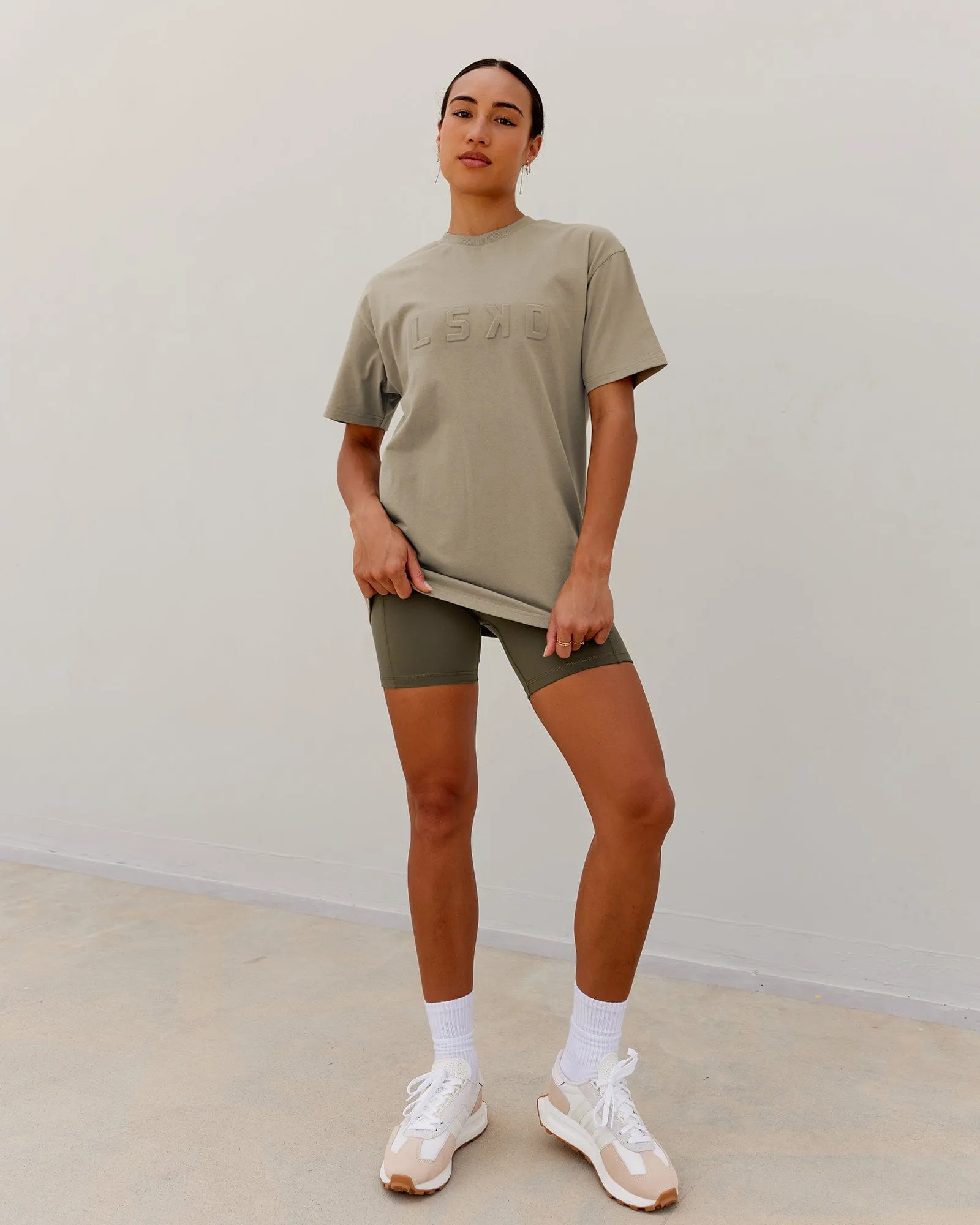 Unisex Stamped Heavyweight Tee Oversize - Laurel Oak sold by LSKD product image thumbnail 2
