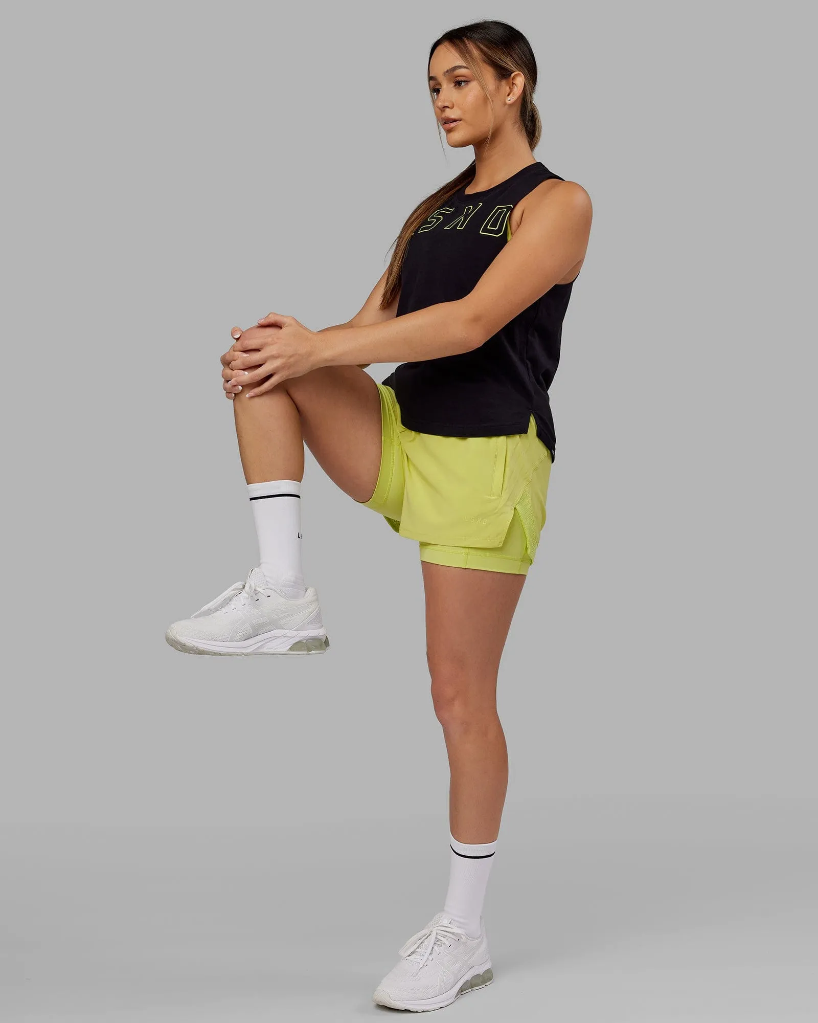 Expand FLXCotton Tank - Black-Citrus Green sold by LSKD product image thumbnail 3