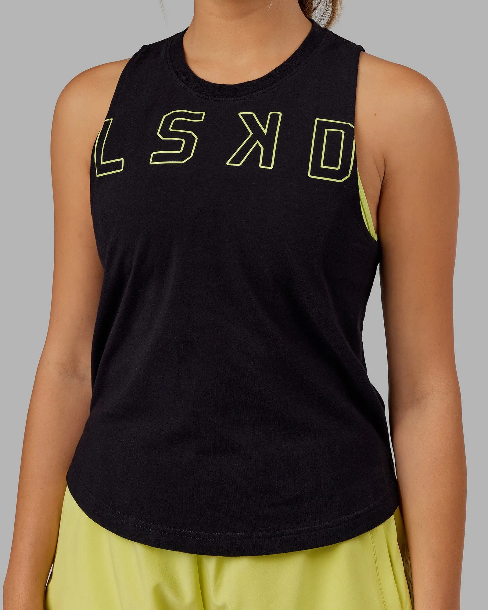 Expand FLXCotton Tank - Black-Citrus Green sold by LSKD product image thumbnail 5