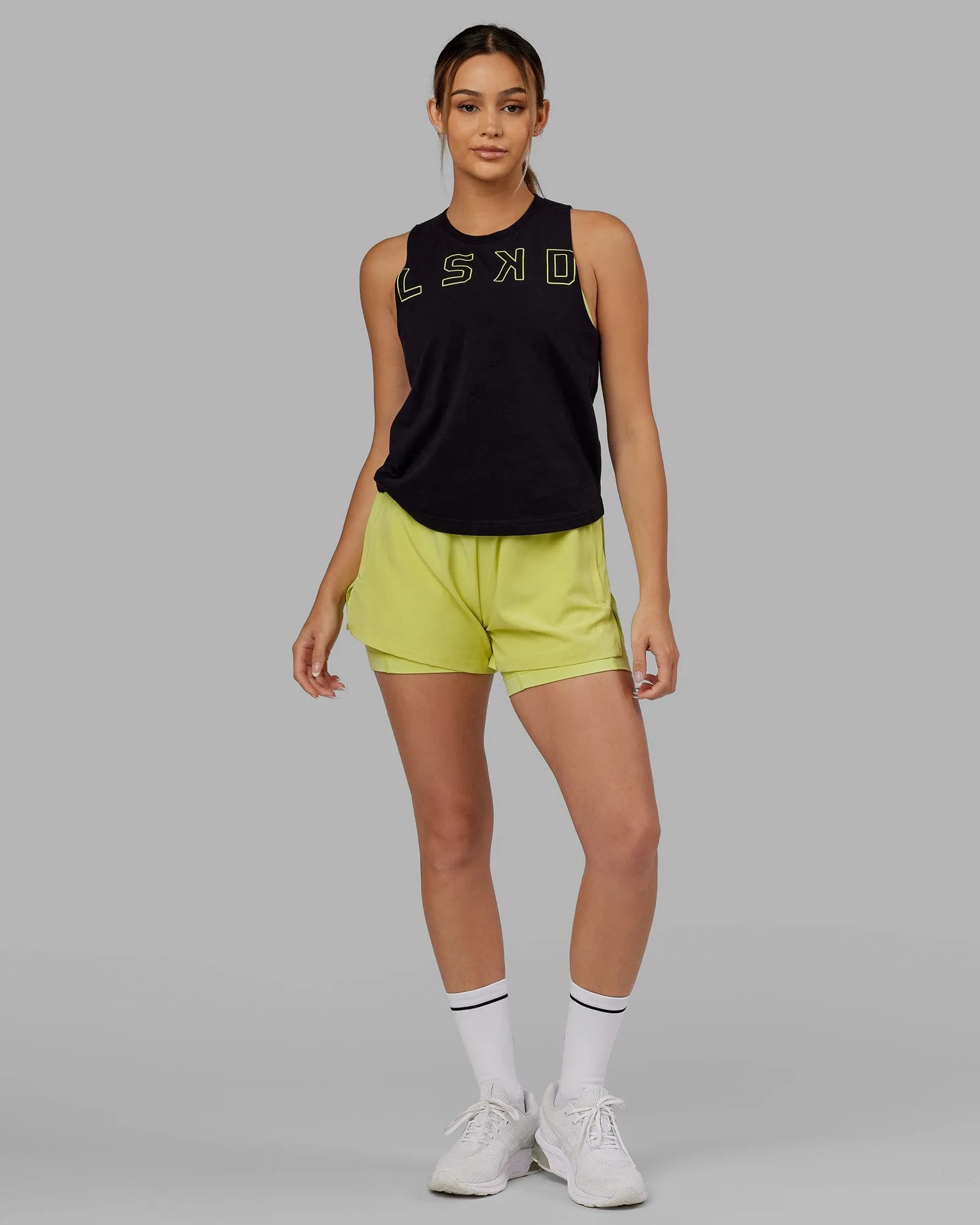 Expand FLXCotton Tank - Black-Citrus Green sold by LSKD product image thumbnail 2
