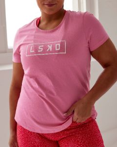 Luna Tee - Pink Rose-White sold by LSKD