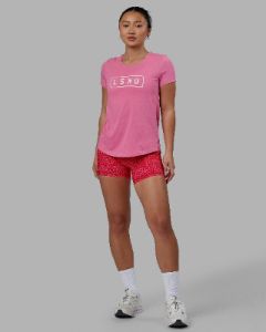Luna Tee - Pink Rose-White sold by LSKD