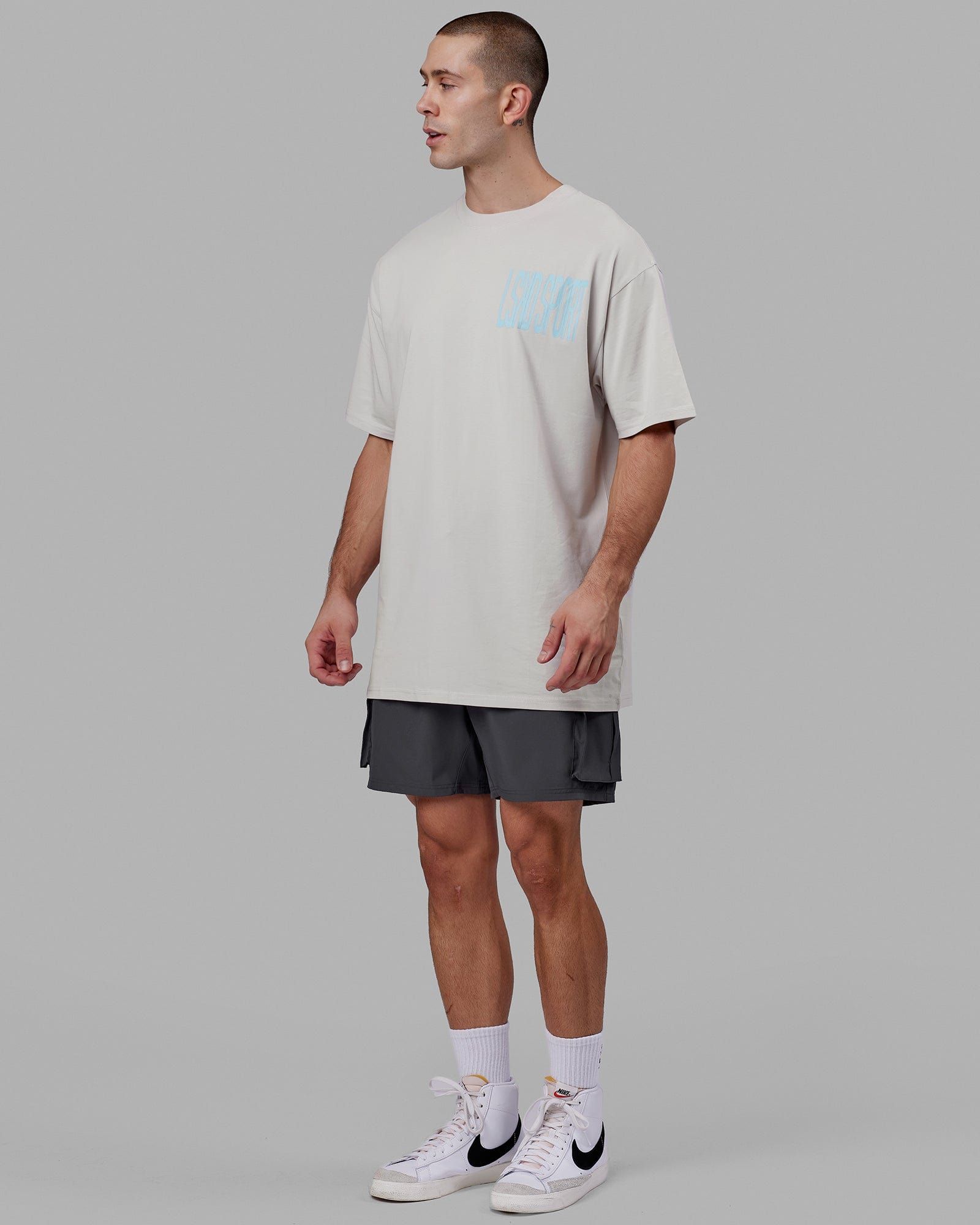 Proximity Long Line Tee Oversize - Lunar Rock sold by LSKD product image thumbnail 4
