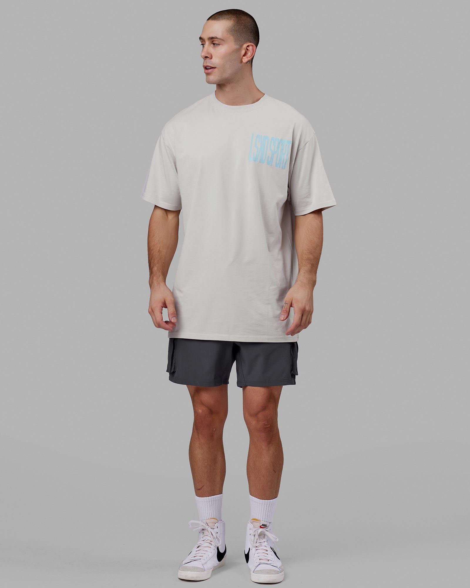 Proximity Long Line Tee Oversize - Lunar Rock sold by LSKD product image thumbnail 2