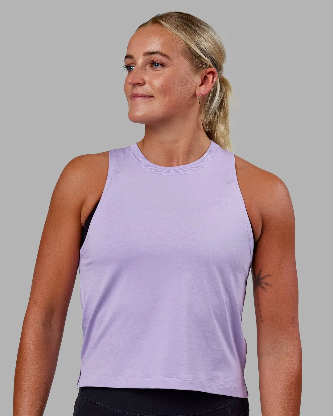 Deluxe PimaFLX Tank - Pale Lilac sold by LSKD