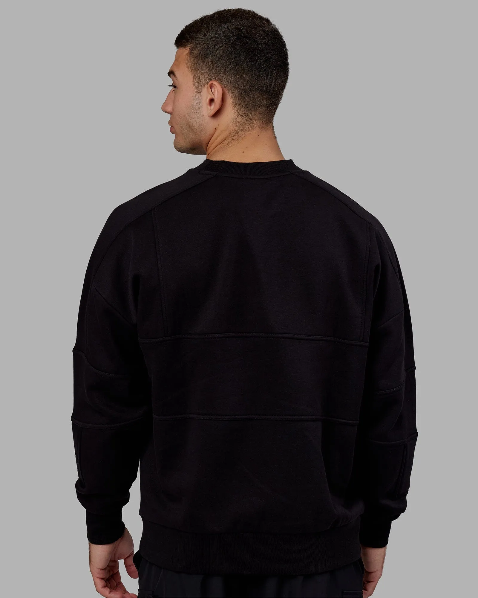 Unisex Slam Sweater Oversize - Black-Black sold by LSKD product image thumbnail 4