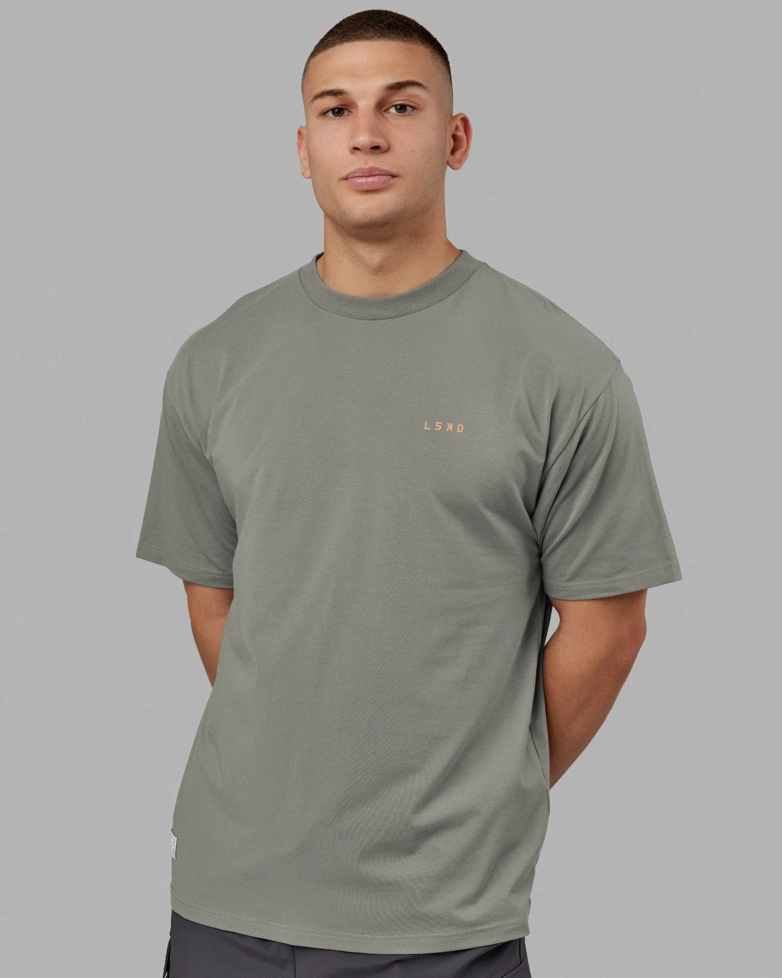 Unisex VS4 FLXCotton Tee Oversize - Graphite-Tangerine sold by LSKD product image thumbnail 5